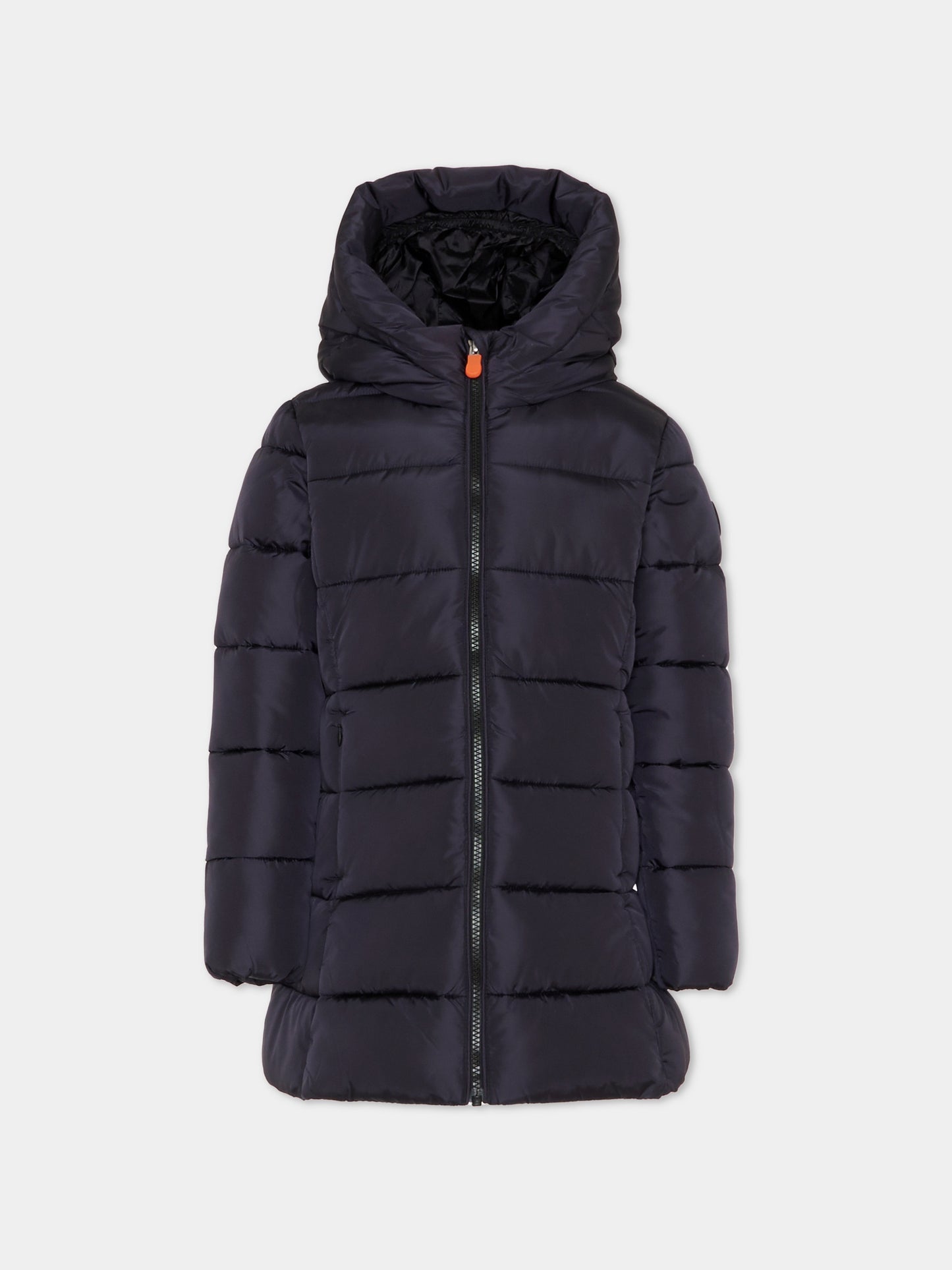 Piumino Ginny blu per bambina con logo,Save The Duck Kids,J43110G MEGA21 10000