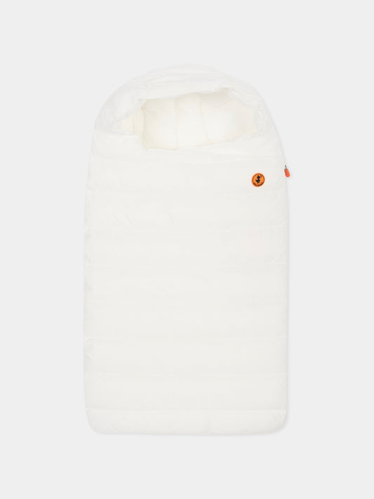 Sacco nanna May bianco per neonati con logo,Save The Duck Kids,I30001X GIGA21 00002