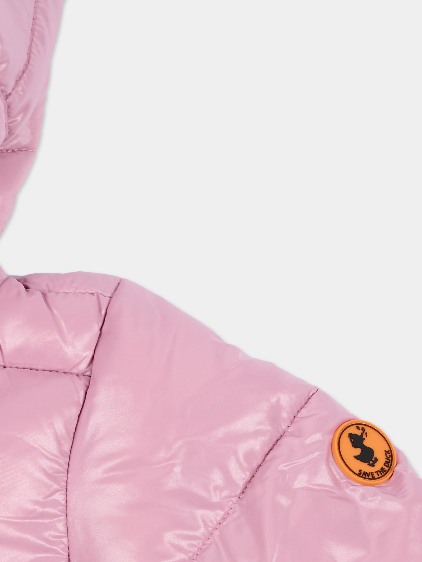 Piumino Jody viola per neonata con logo,Save The Duck Kids,I30004X LOVE21 80044