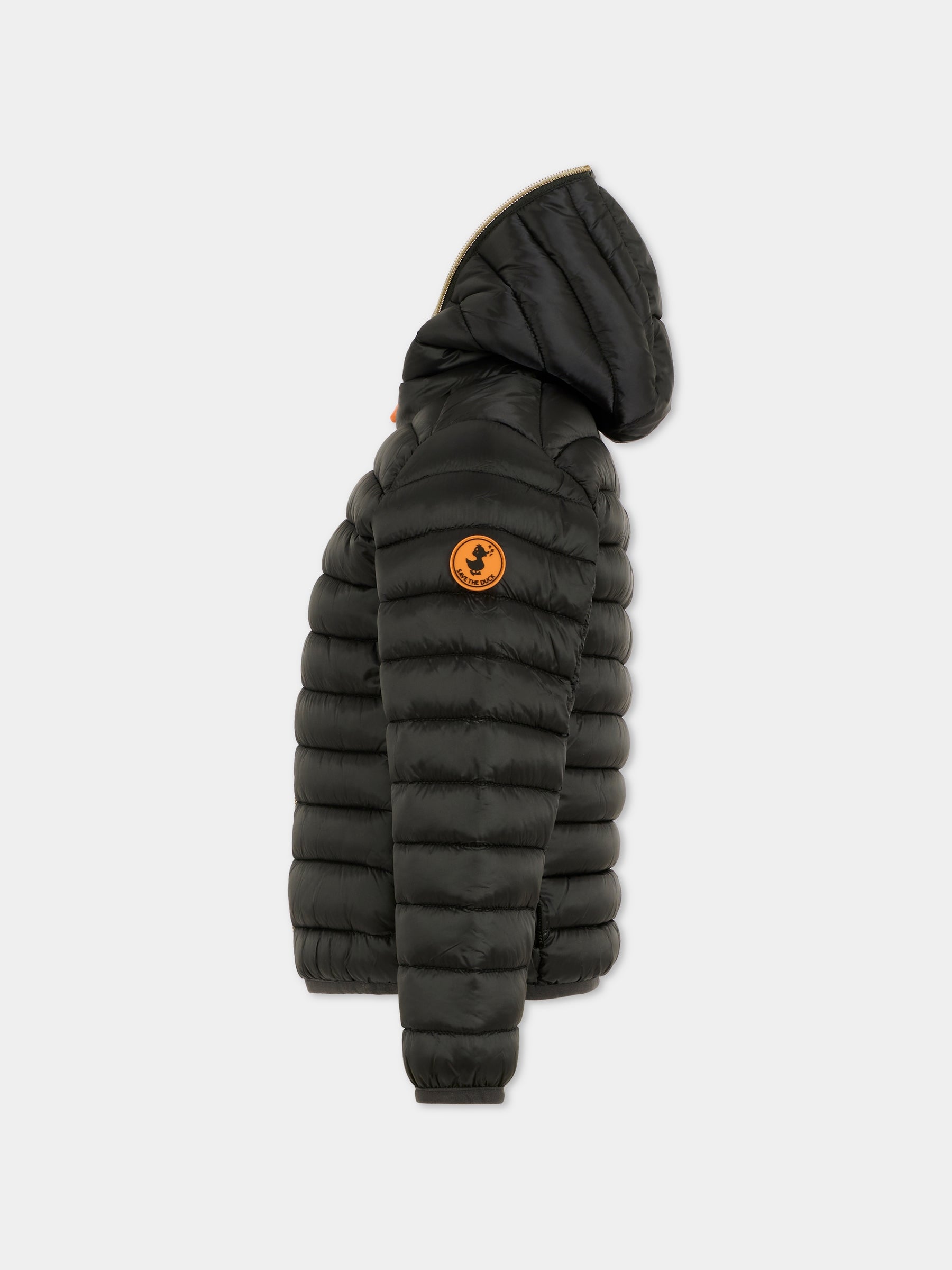 Piumino Iris nero per bambina con logo,Save The Duck Kids,J32310G IRIS21 10000