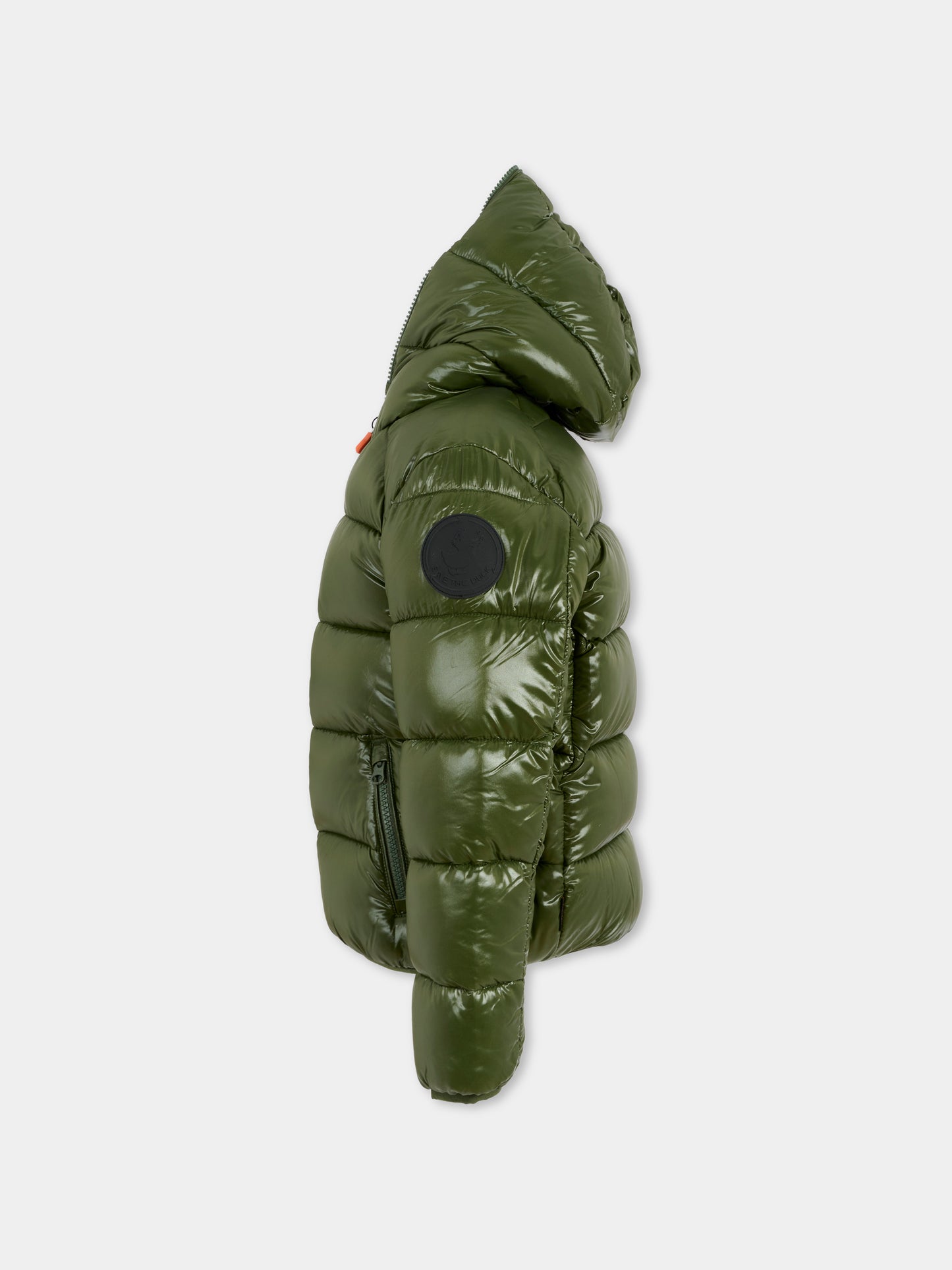 Piumino Artie verde per bambino con logo,Save The Duck Kids,J31280B LOVE21 50023