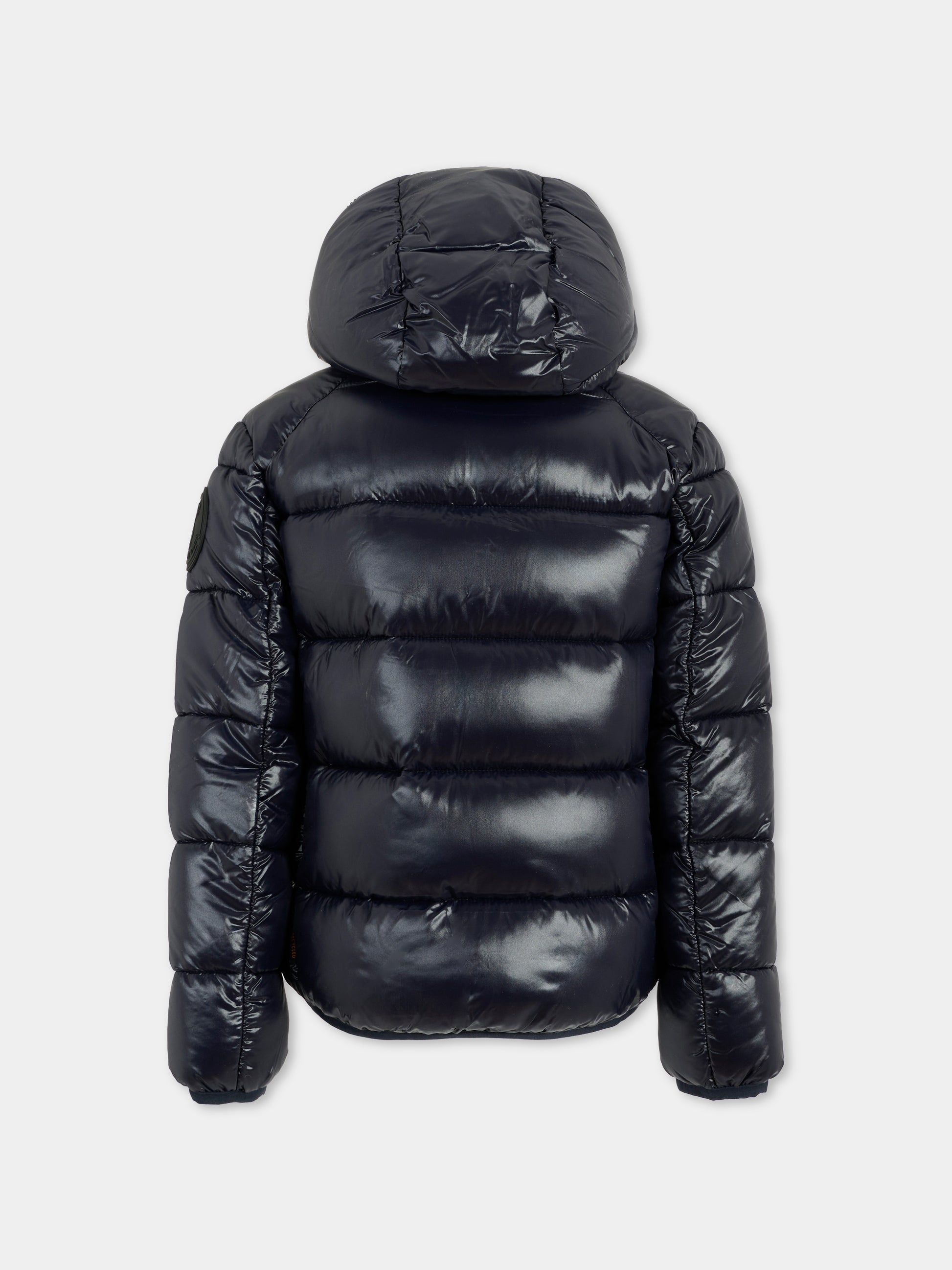 Piumino Artie blu per bambino con logo,Save The Duck Kids,J31280B LOVE21 90010