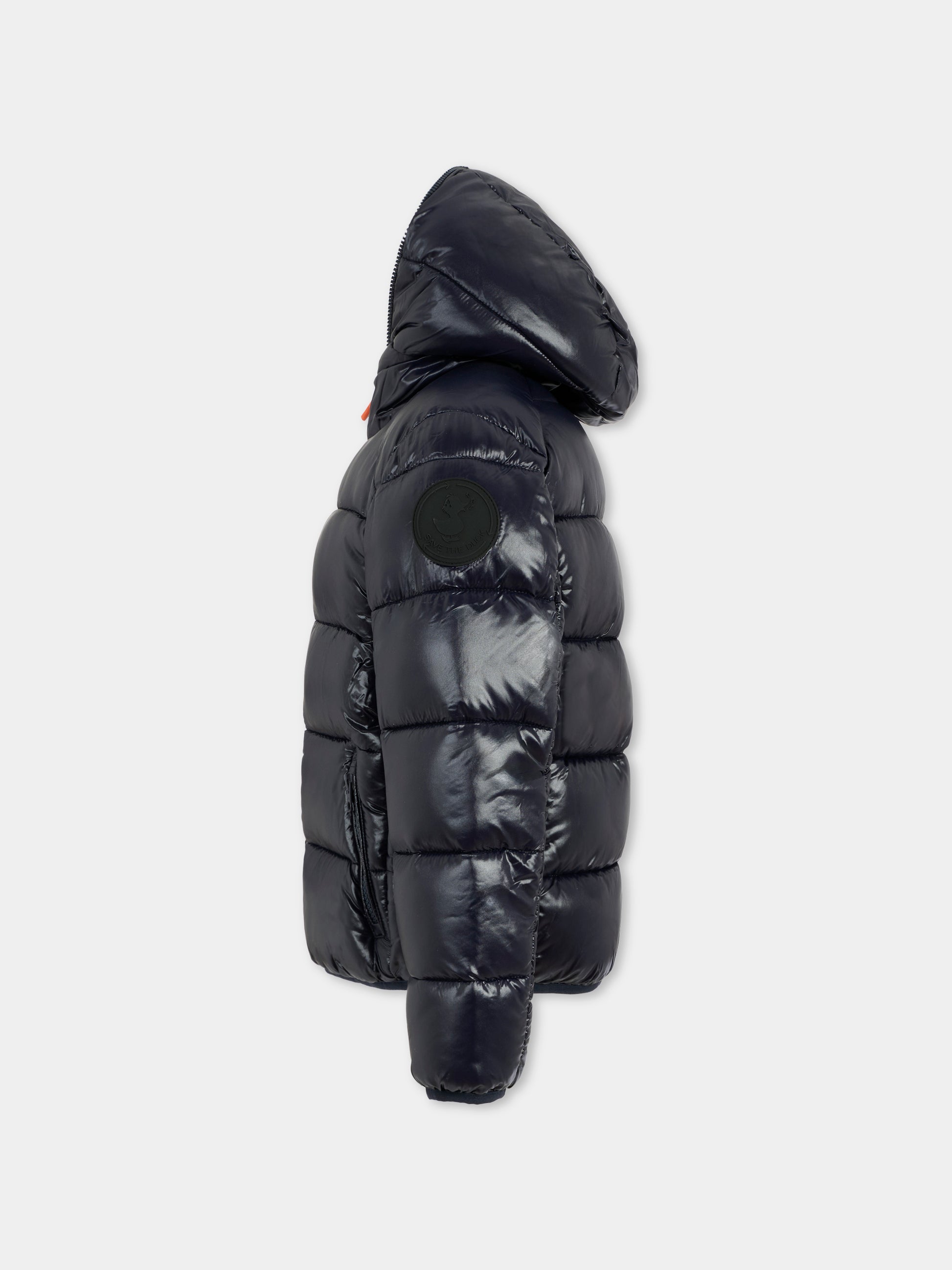 Piumino Artie blu per bambino con logo,Save The Duck Kids,J31280B LOVE21 90010