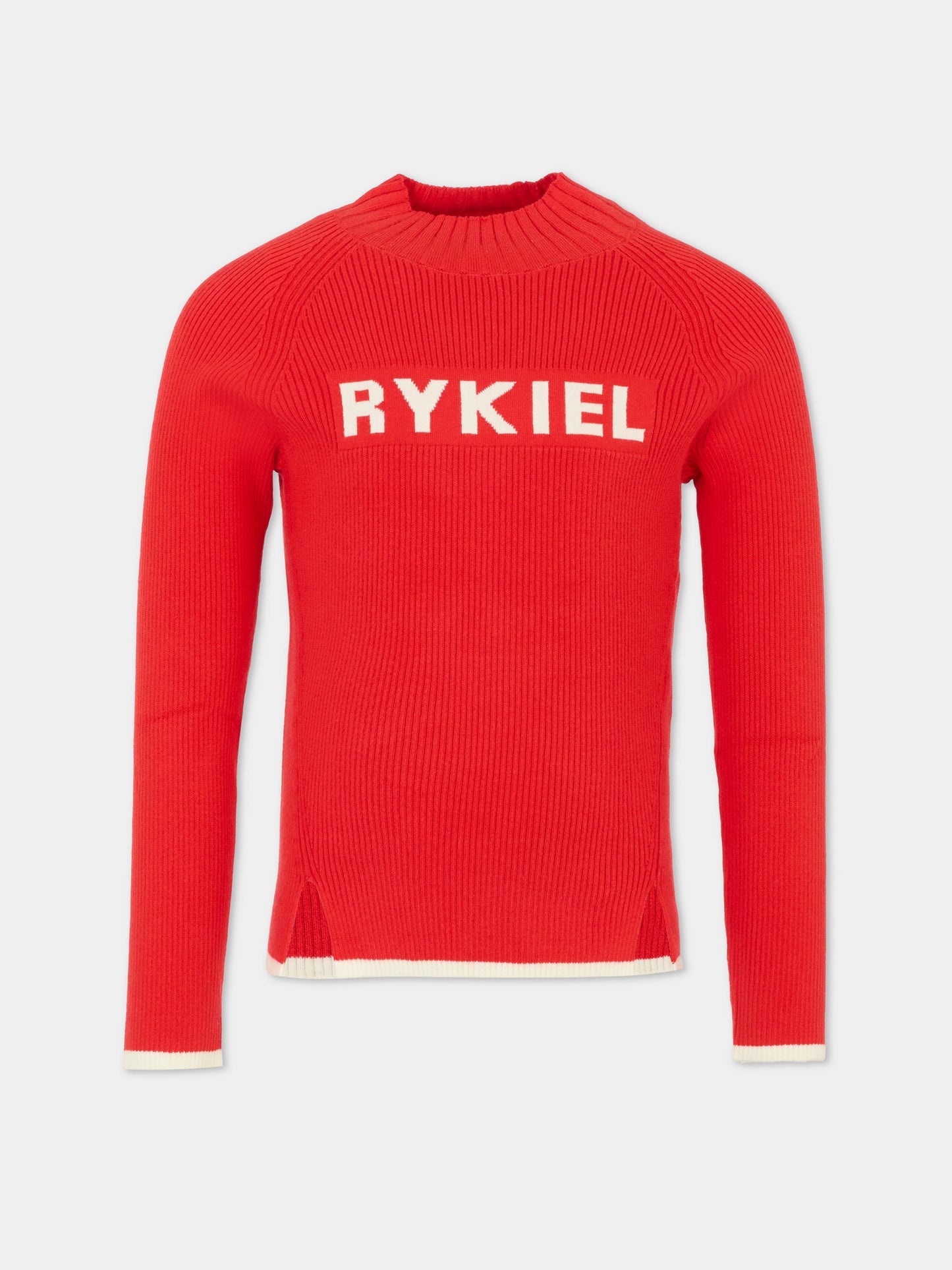 Maglione rosso per bambina con logo,Sonia Rykiel Paris,A00342 97E