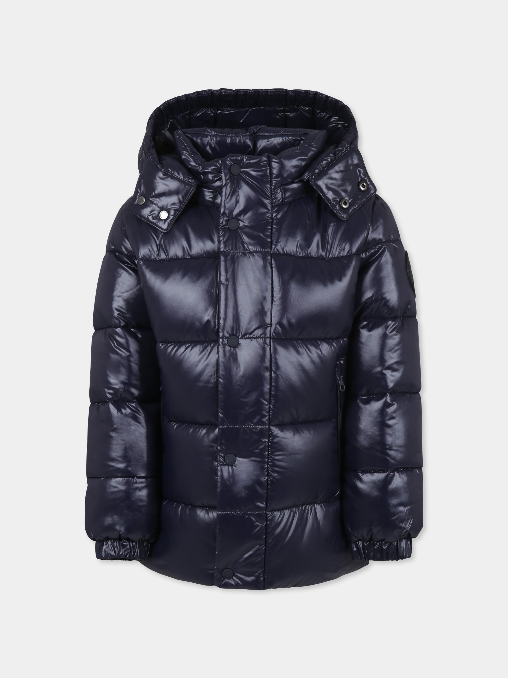 Piumino Murphy blu per bambina con logo,Save The Duck Kids,J41883B LUCK19 90010