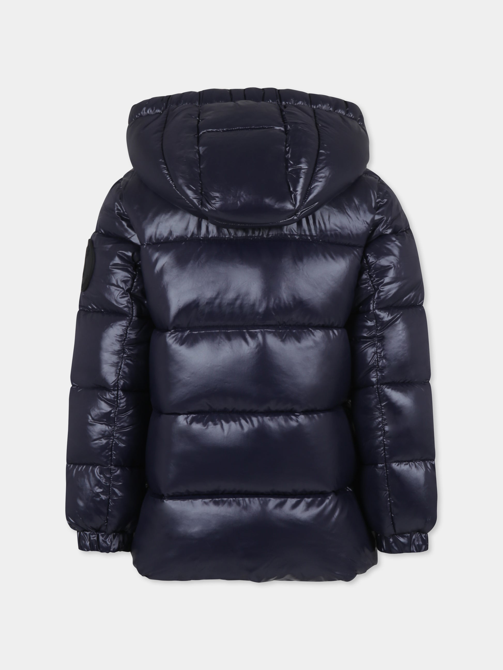 Piumino Murphy blu per bambina con logo,Save The Duck Kids,J41883B LUCK19 90010