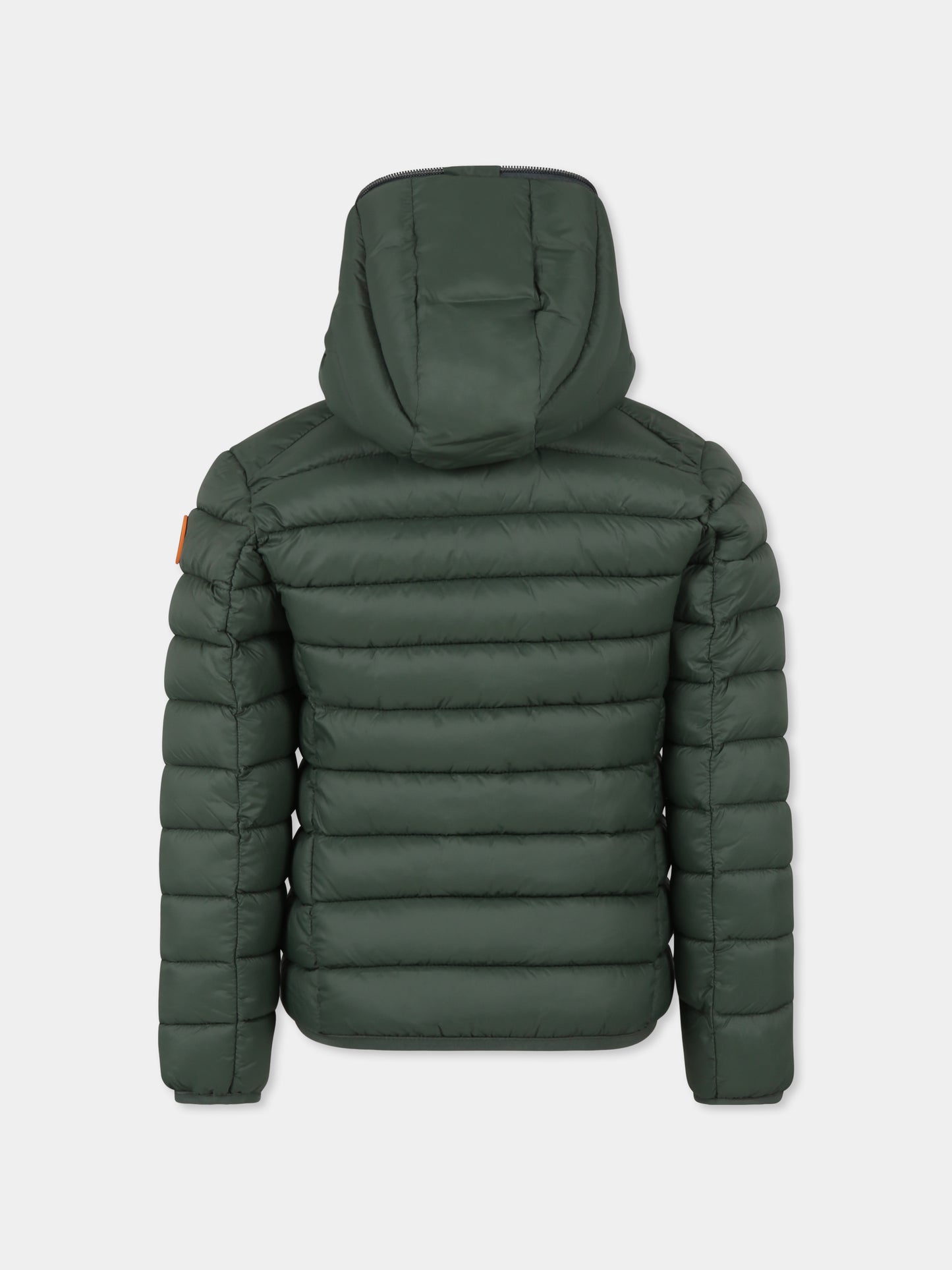 Piumino Lily verde per bambino con logo,Save The Duck Kids,J32310G GIGA19 50028