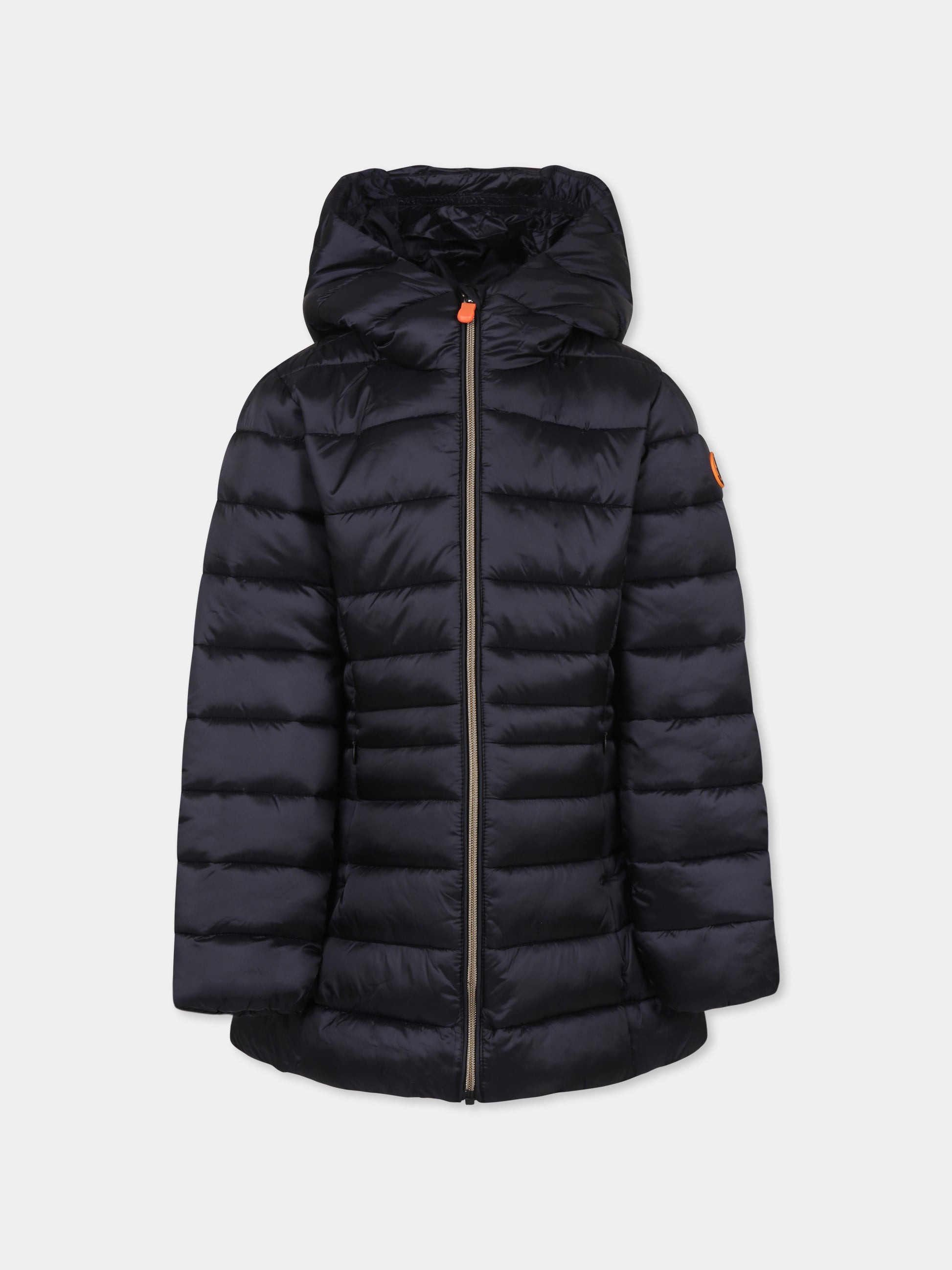 Piumino Maggy nero per bambina con logo,Save The Duck Kids,J47300G IRIS19 10000