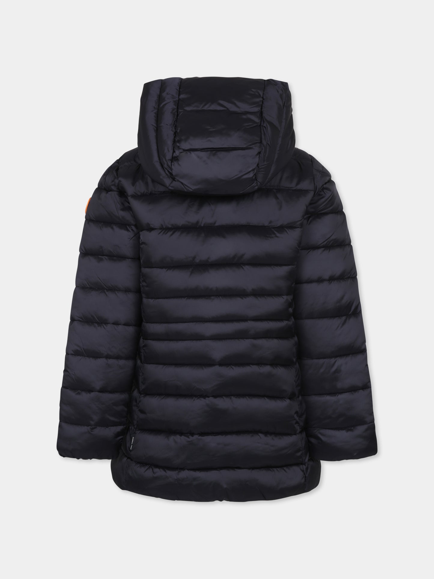 Piumino Maggy nero per bambina con logo,Save The Duck Kids,J47300G IRIS19 10000