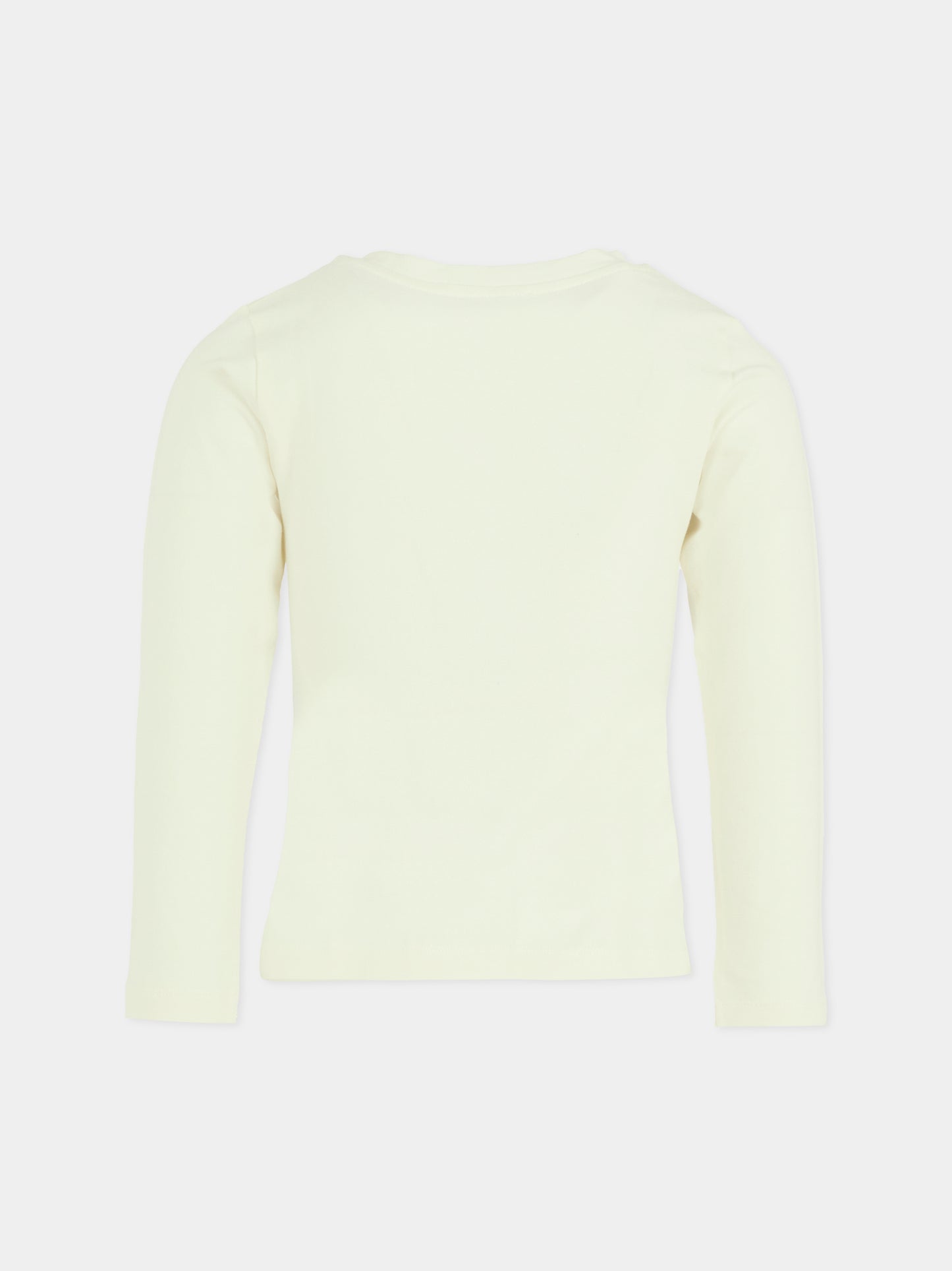 T-shirt avorio per bambina con Teddy Bear e cuore,Moschino Kids,HDO010 LBA11 10063