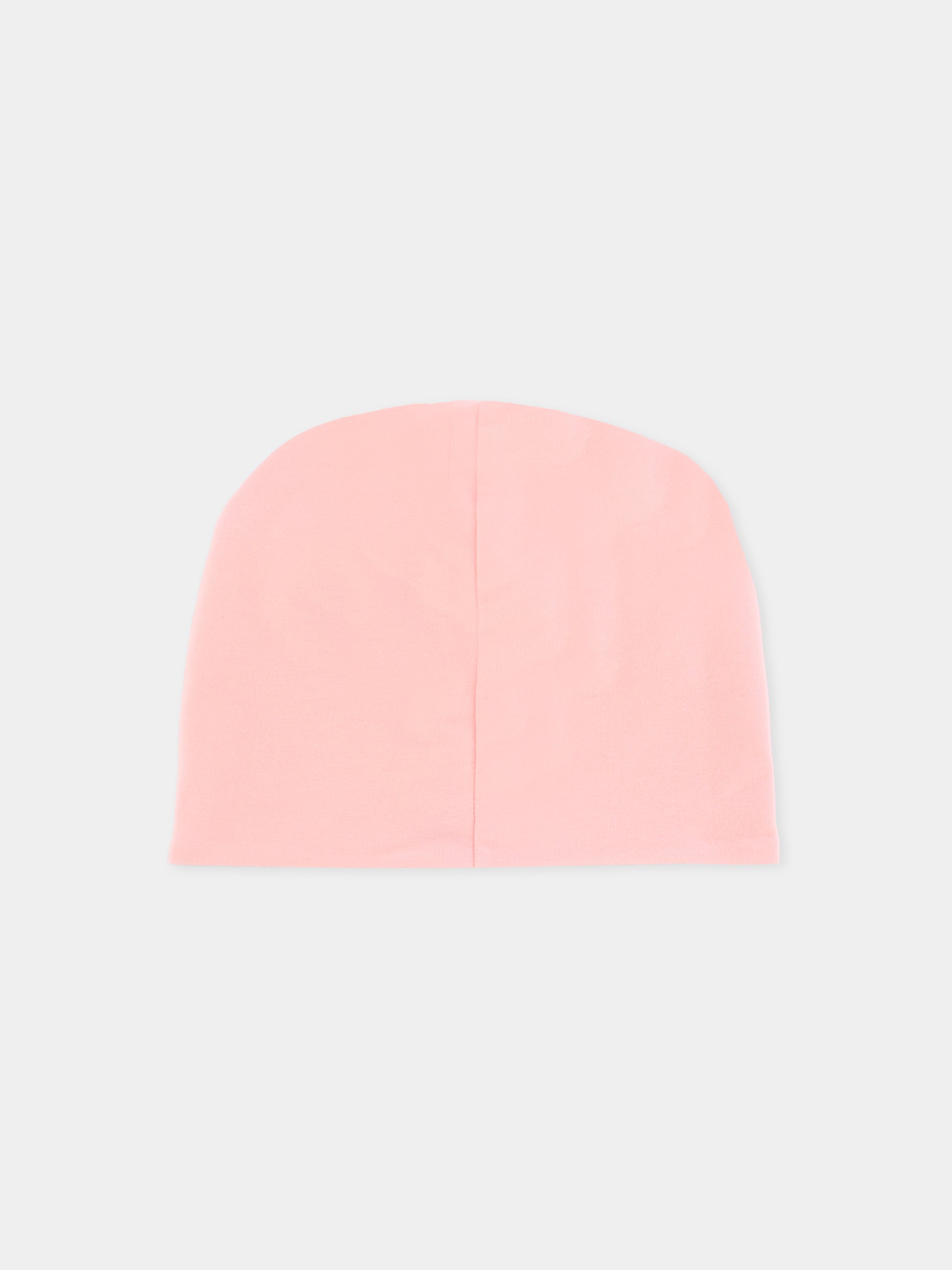 Berretto rosa per bambina con logo e Teddy Bear,Moschino Kids,HMX02M LDA17 50209