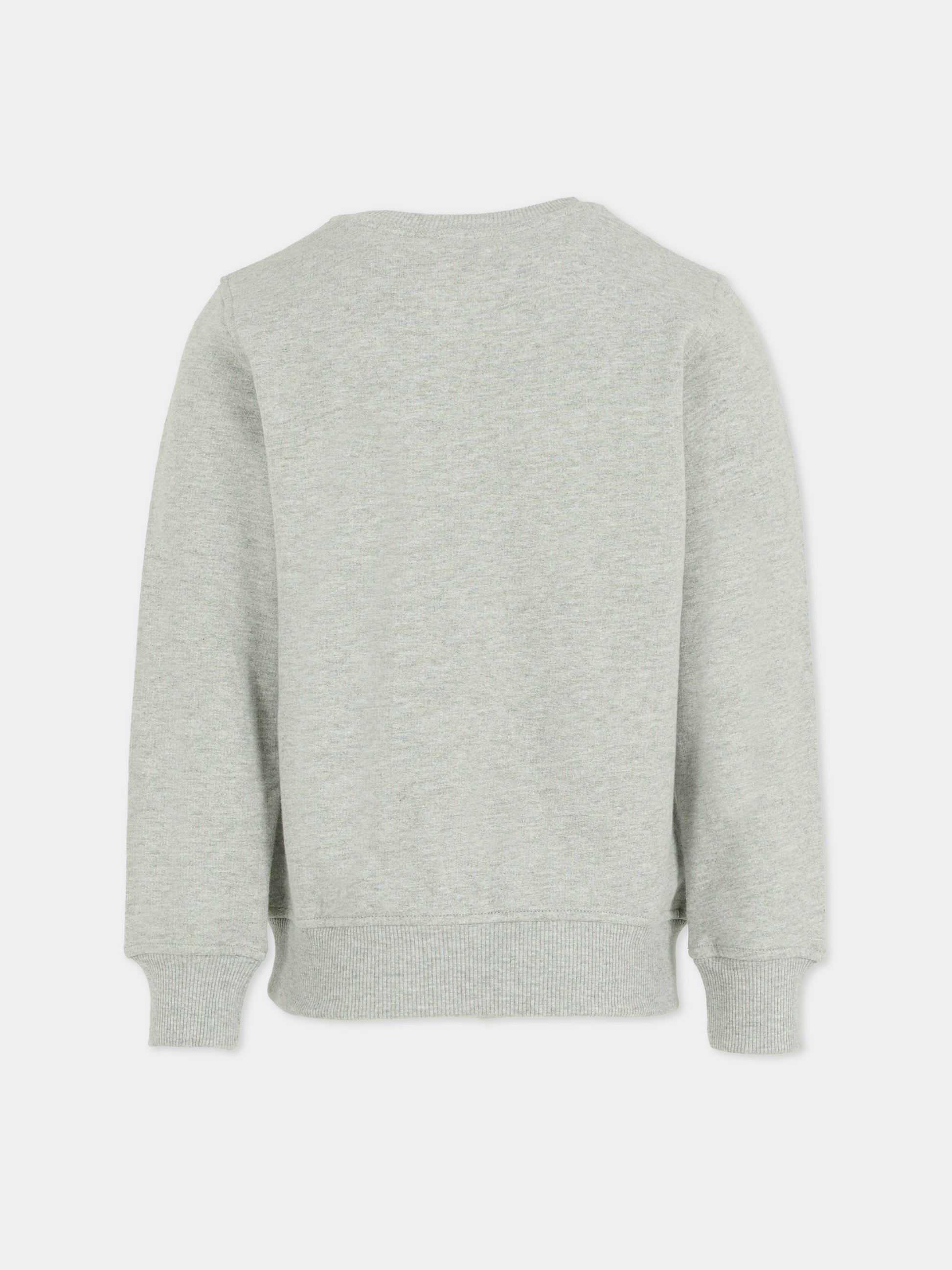 Felpa grigia per bambini con Teddy Bear,Moschino Kids,HPF08V LCA83 60901