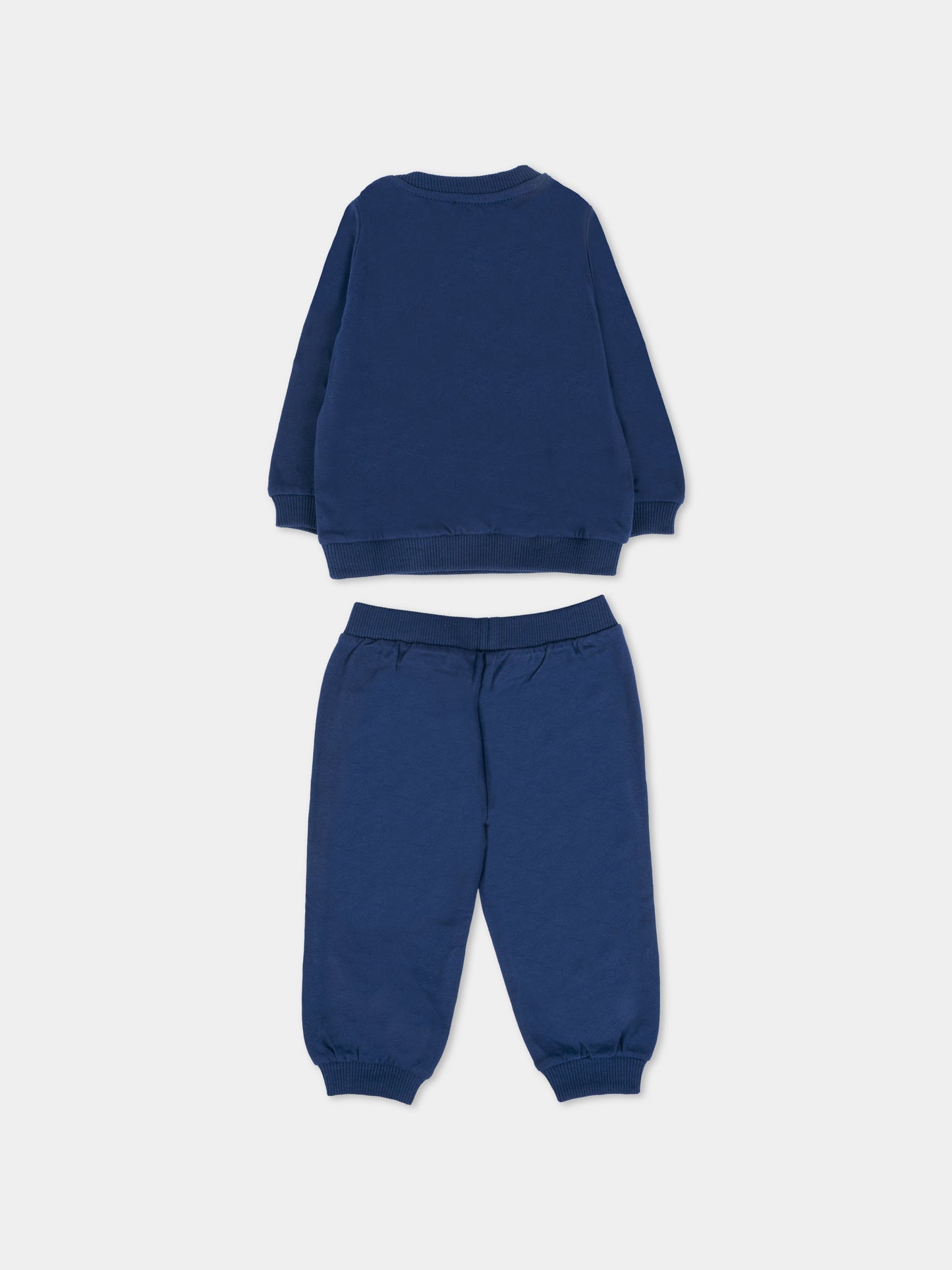 Completo blu per neonati con Teddy Bear,Moschino Kids,MMK05E LCA40 40016