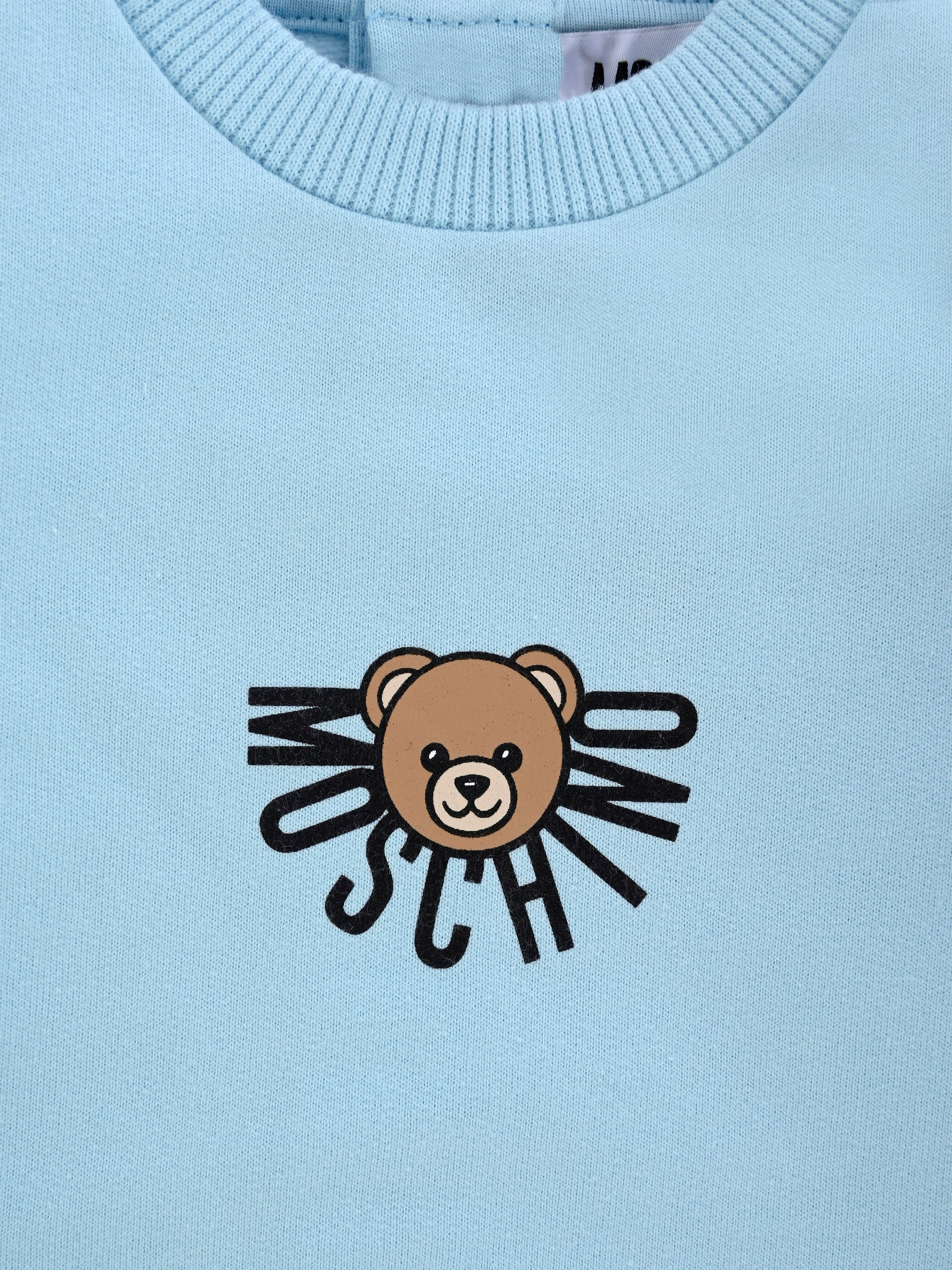 Tutina celeste per neonato con Teddy Bear,Moschino Kids,MNY05L LCA40 40304