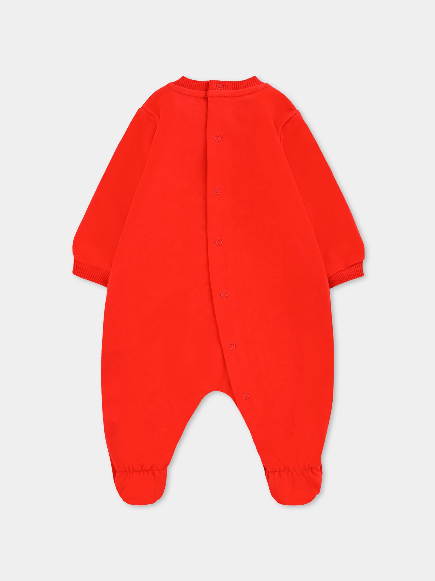 Tutina rossa per neonati con Teddy Bear,Moschino Kids,MNY05L LCA40 50109