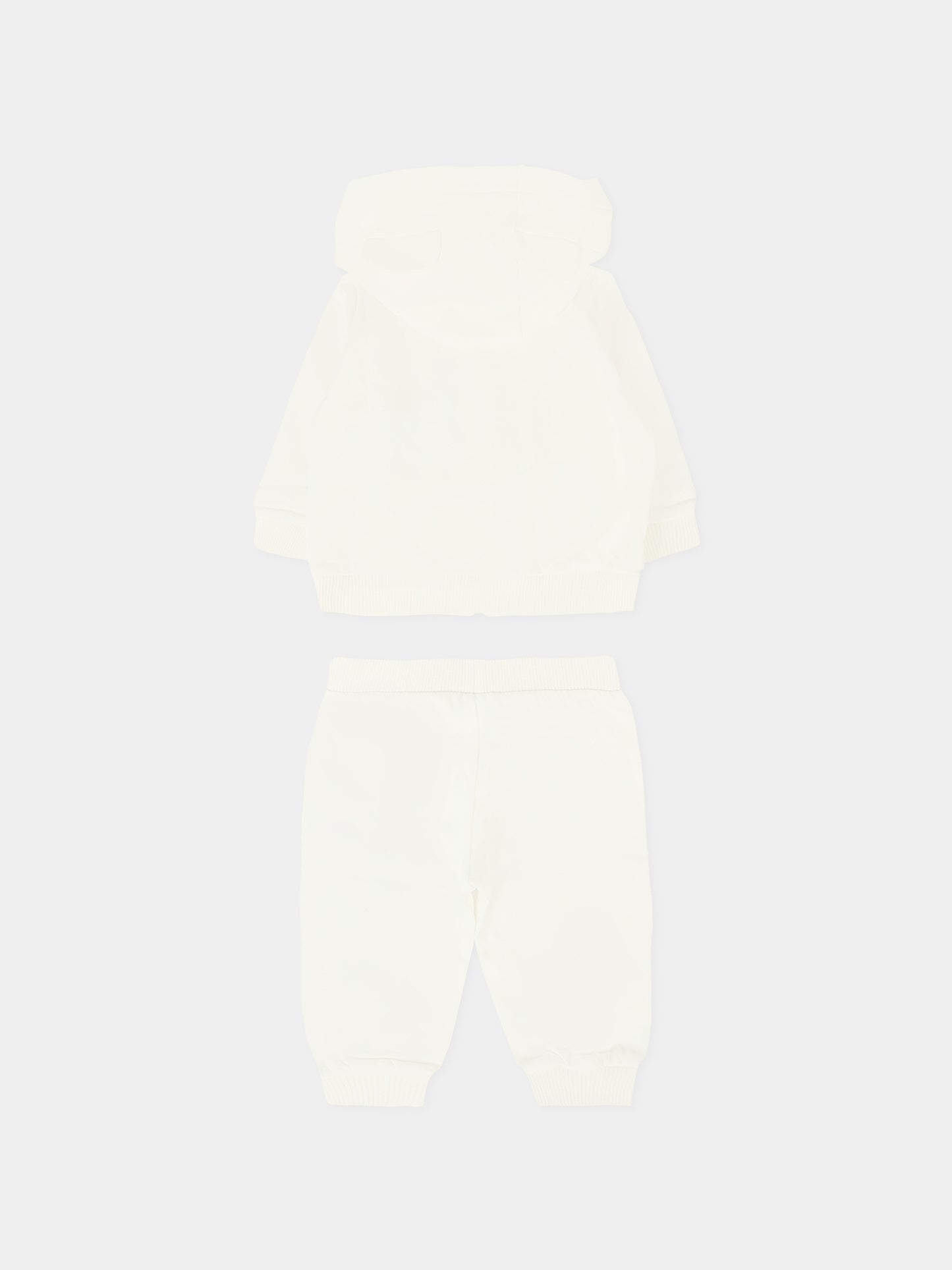 Completo avorio per neonati con Teddy Bear,Moschino Kids,MUK05D LCA63 10063