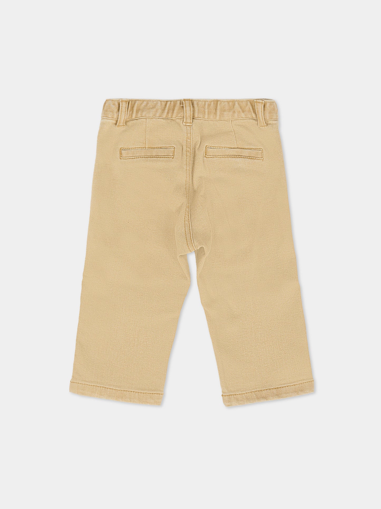 Pantaloni beige per neonato con Teddy Bear,Moschino Kids,MUP05L LXE61 20404