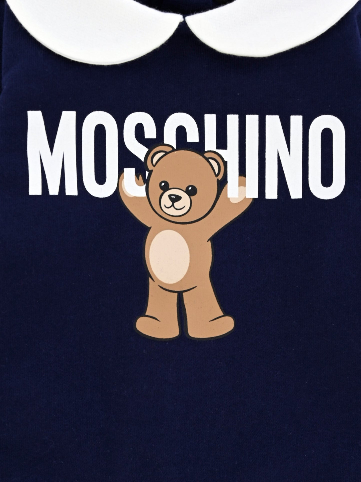 Tutina blu per neonato con Teddy Bear,Moschino Kids,MXY037 LCA40 40016