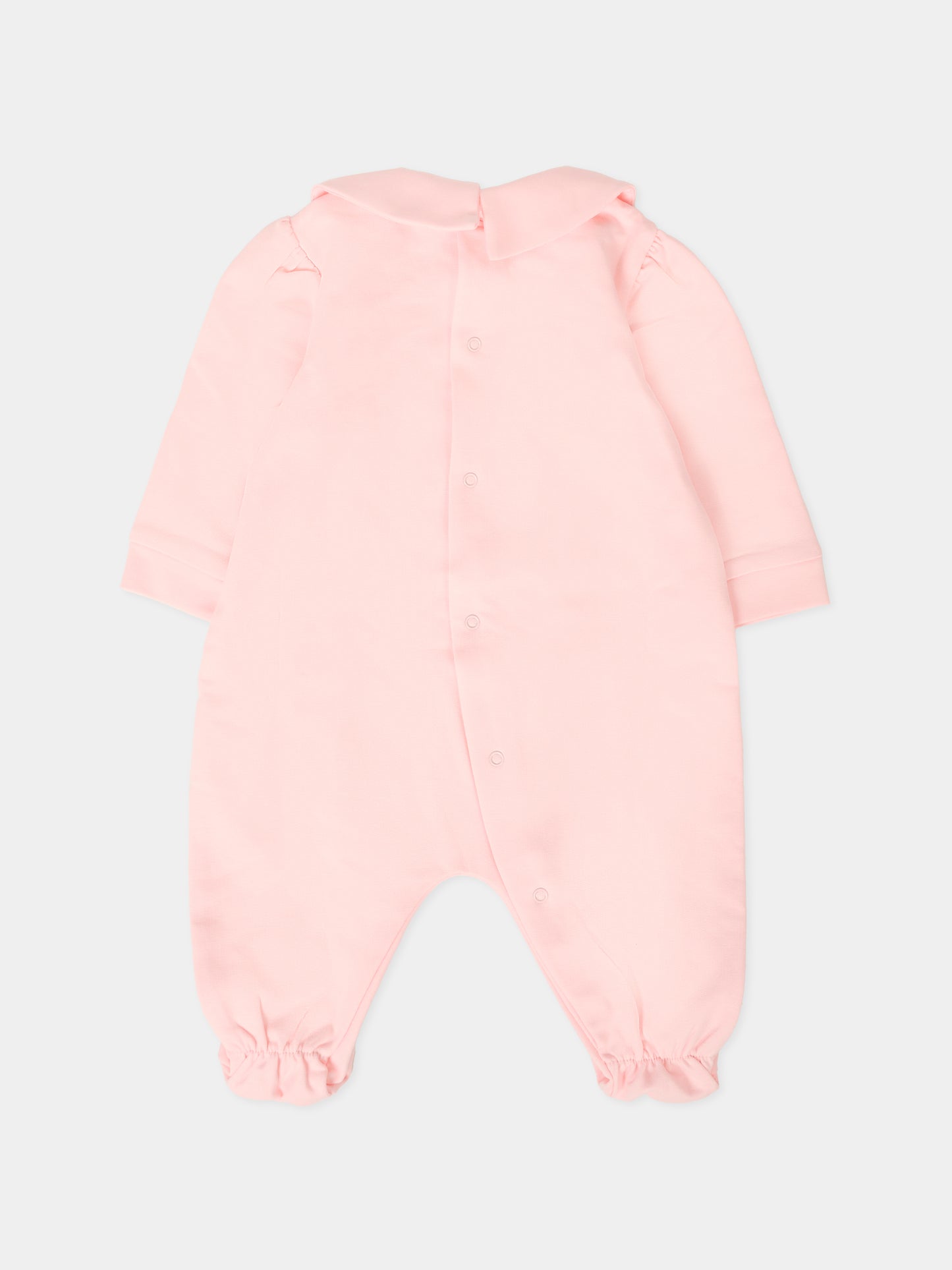 Set rosa per neonata con Teddy Bear con fiocco,Moschino Kids,MDY01A LDA16 50209