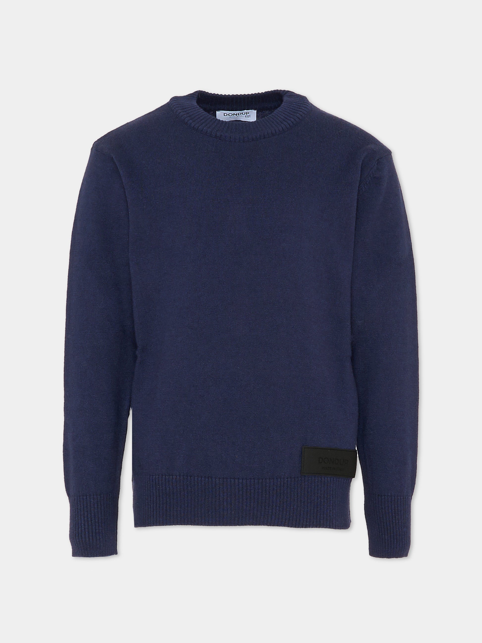 Maglione blu per bambino con logo,Dondup Kids,DMMA028 C FL078 4005