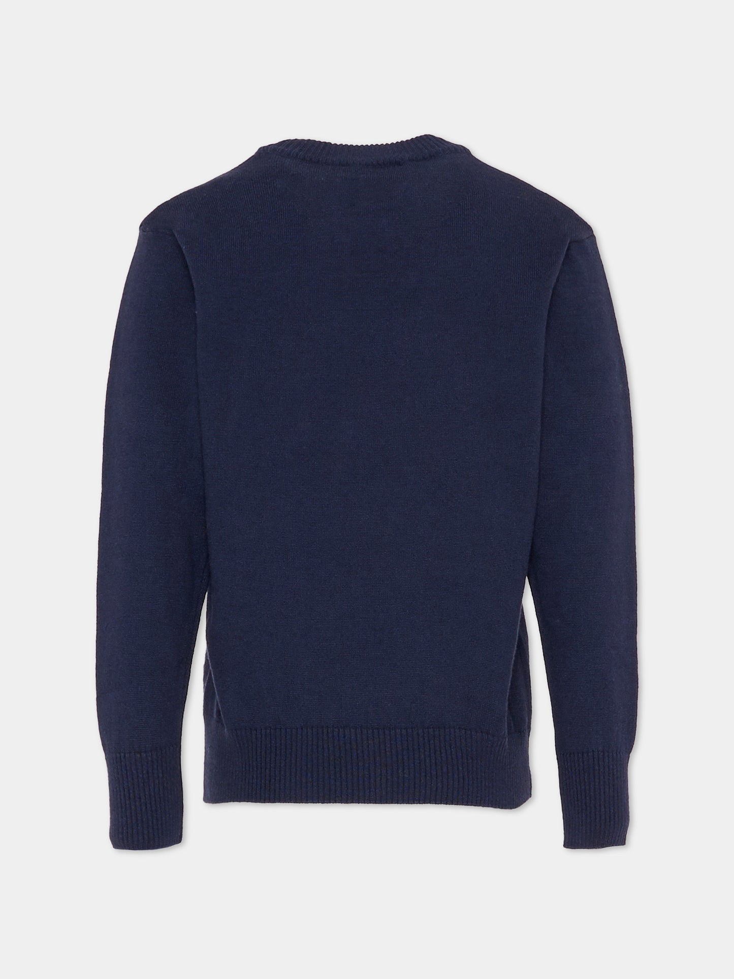 Maglione blu per bambino con logo,Dondup Kids,DMMA028 C FL078 4005