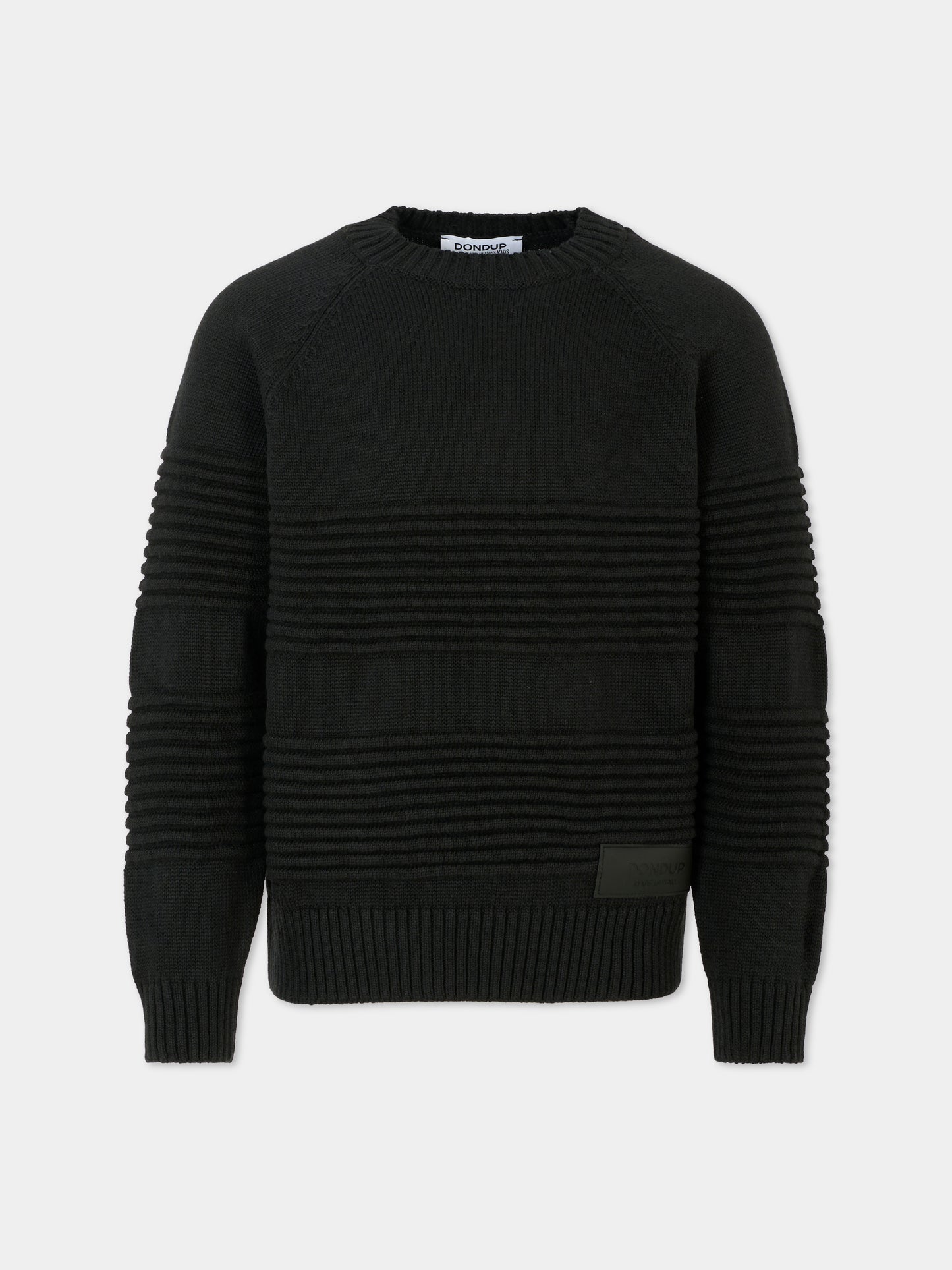 Maglione nero per bambino con logo,Dondup Kids,DMMA029 C FL011 N000