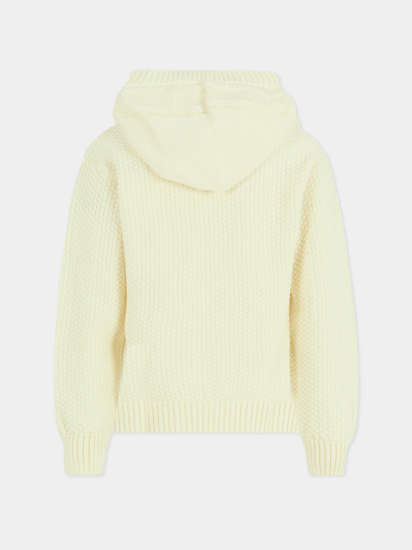 Ivory sweater for boy with patch
