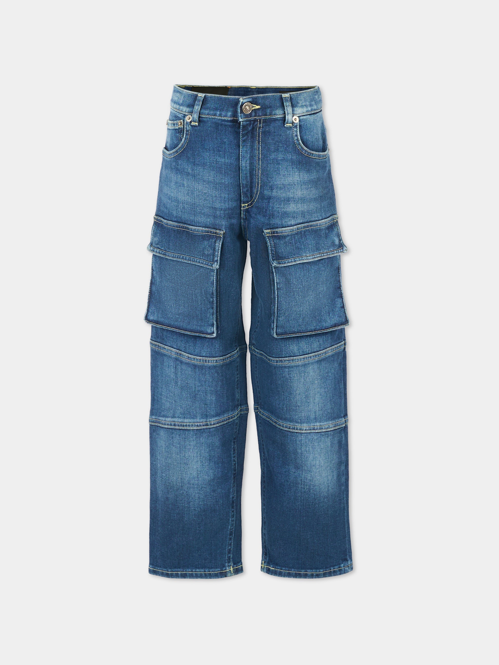 Jeans blu per bambino con logo,Dondup Kids,DMPA176 C DS039 4098