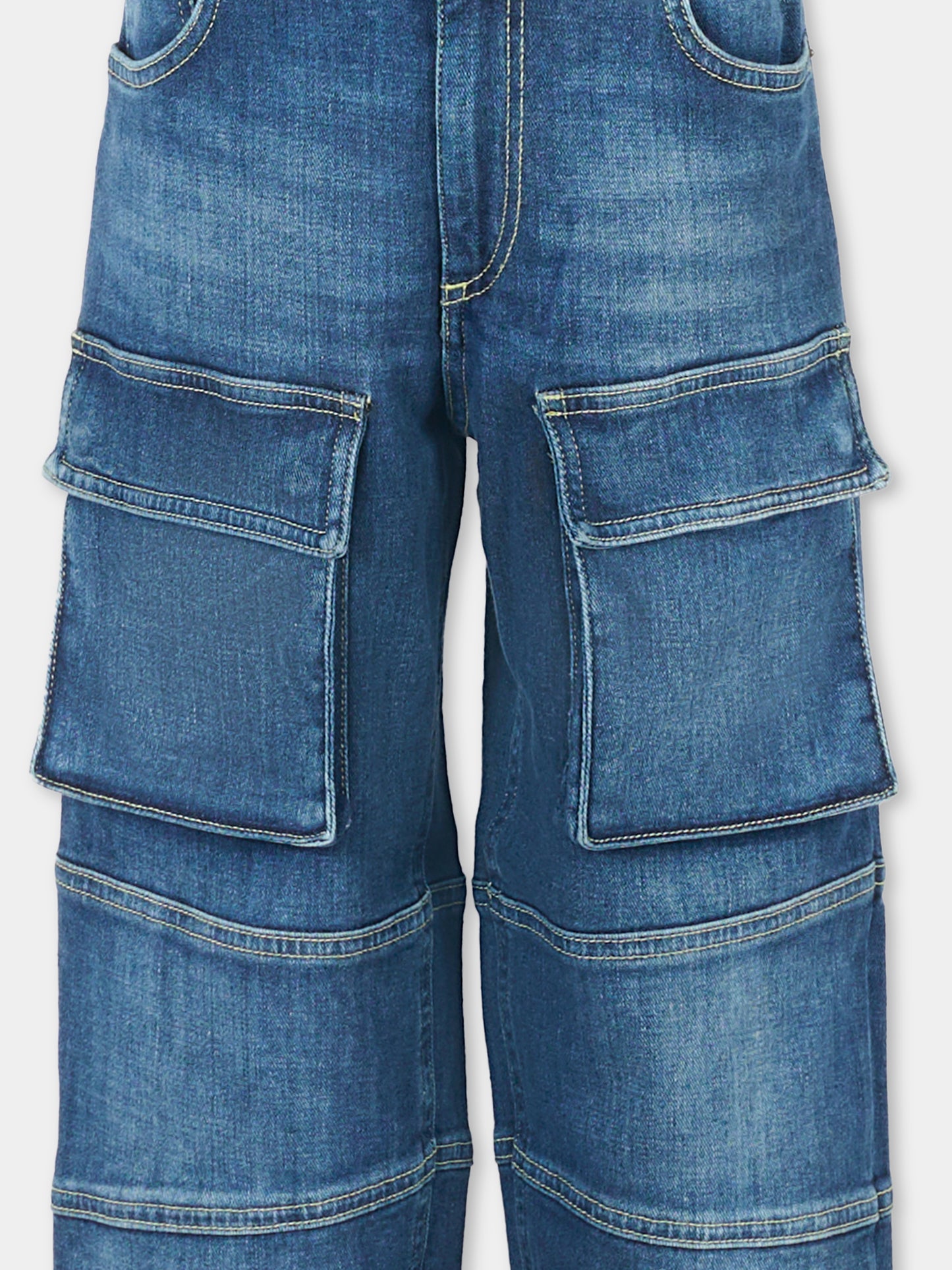 Jeans blu per bambino con logo,Dondup Kids,DMPA176 C DS039 4098