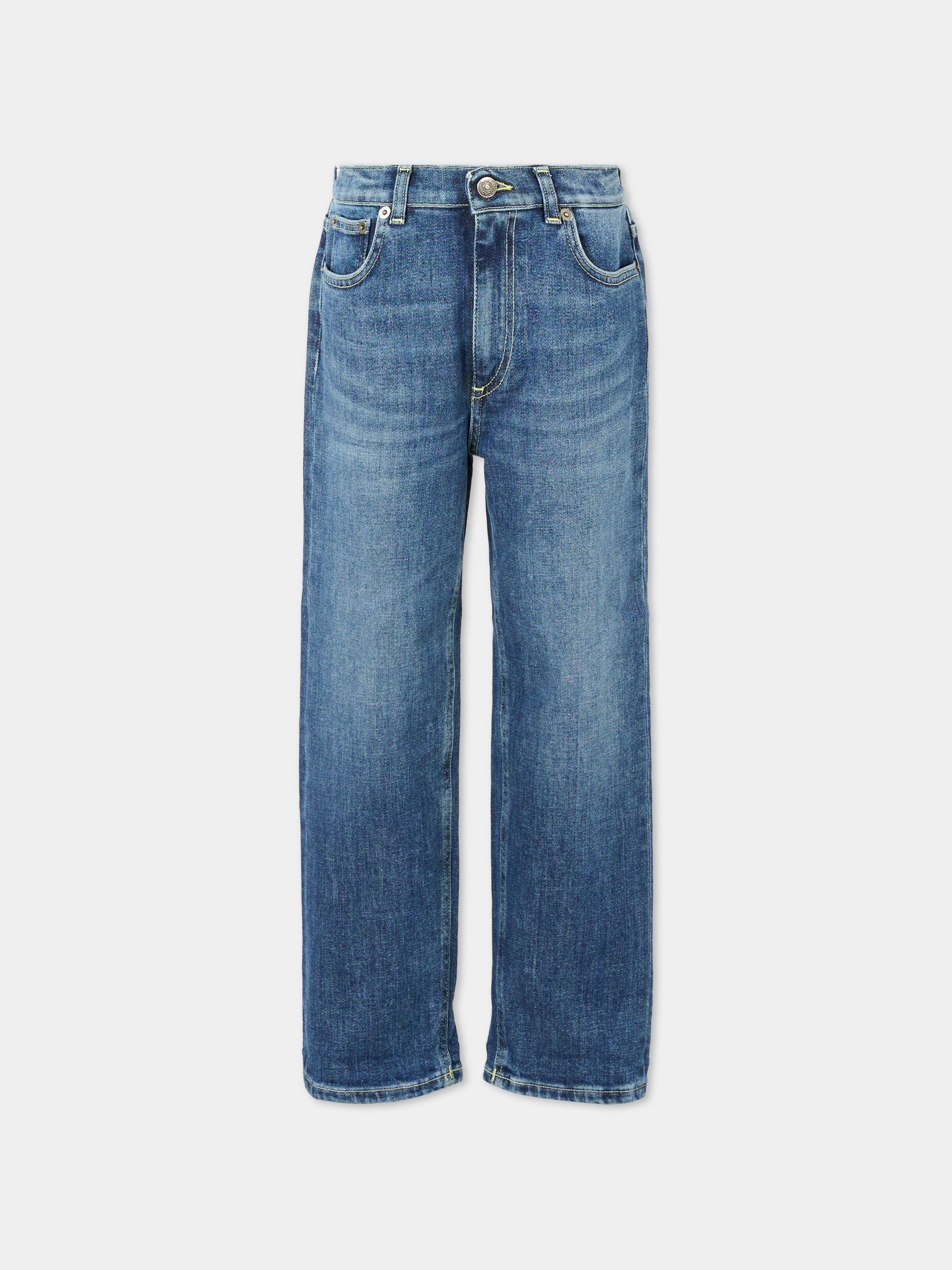 Jeans blu per bambino con logo,Dondup Kids,DMPA175 C DS056 4999
