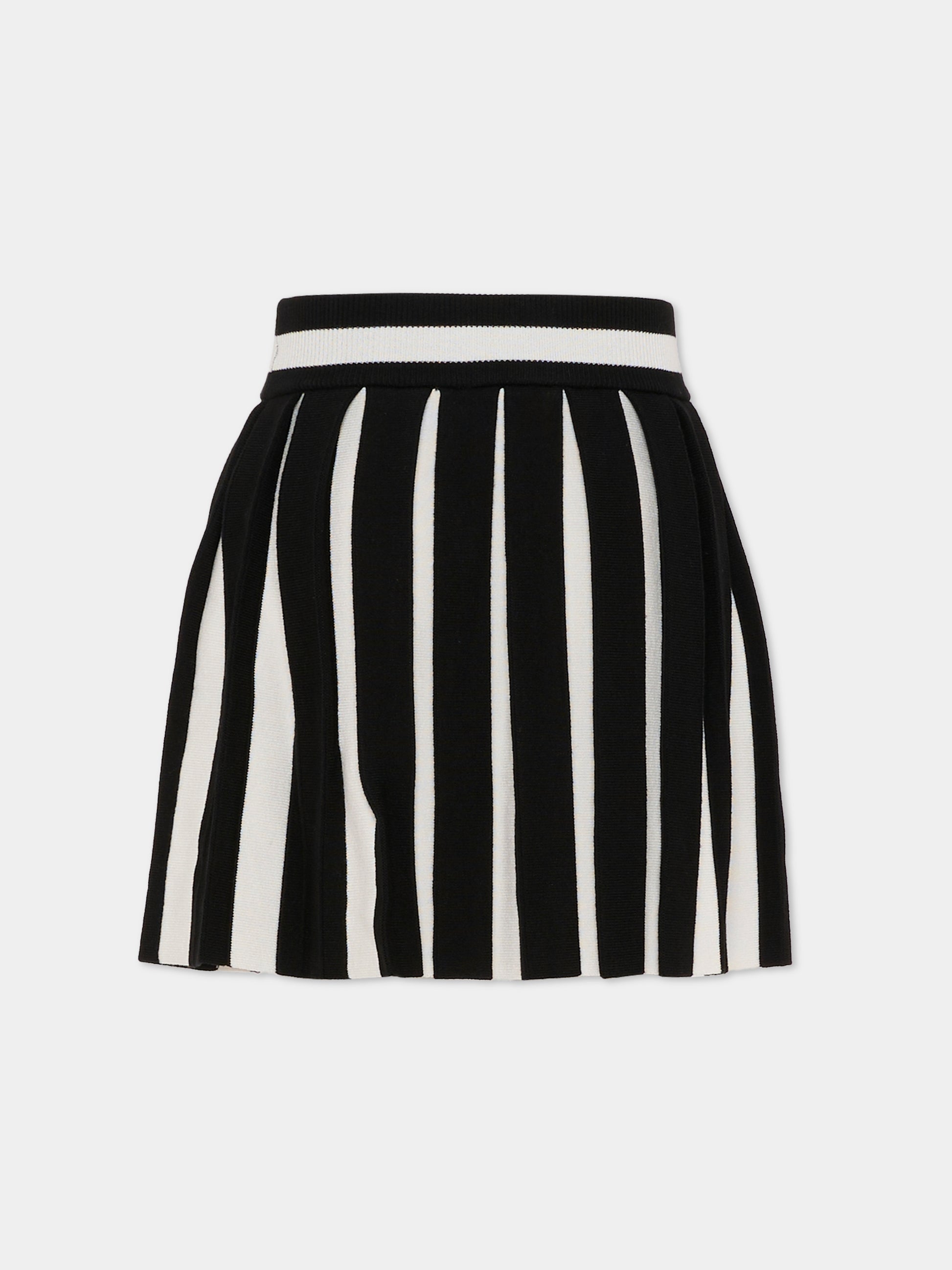 Gonna nera per bambina con logo,Karl Lagerfeld Kids,Z30589 M41