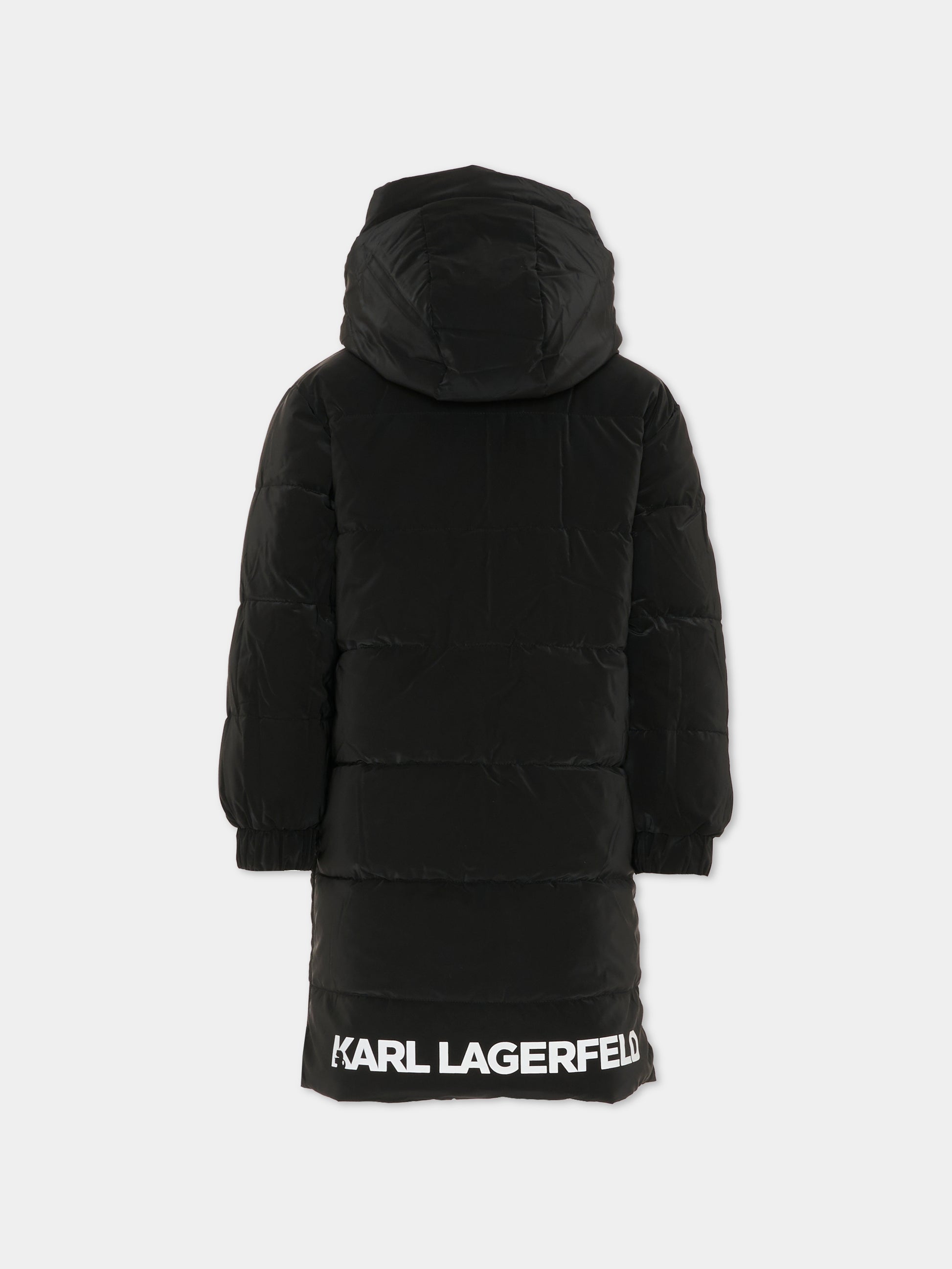 Piumino reversibile oro per bambina con logo,Karl Lagerfeld Kids,Z30603 M22