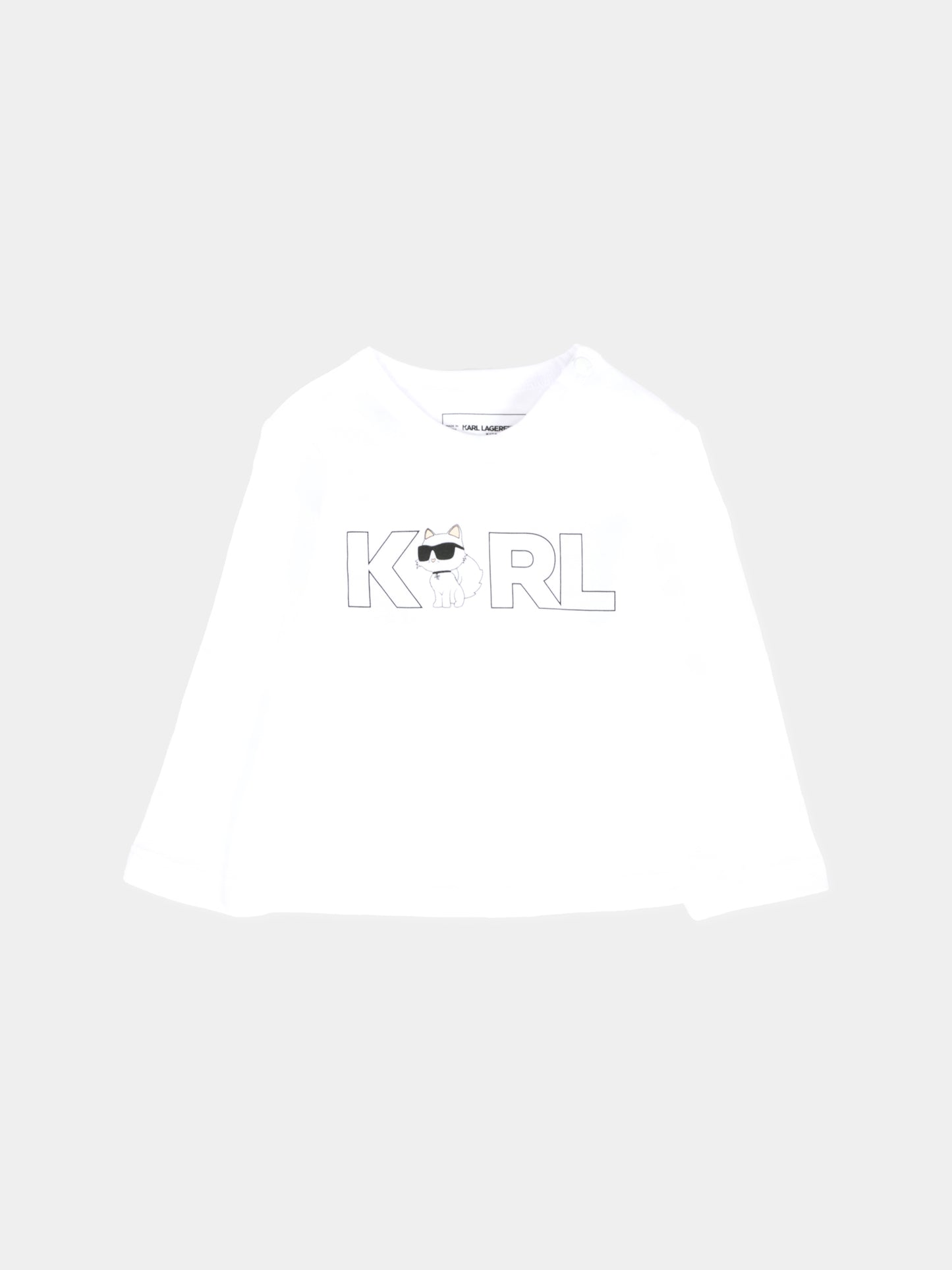 Completo rosa per neonata con stampa Choupette,Karl Lagerfeld Kids,Z30649 48V