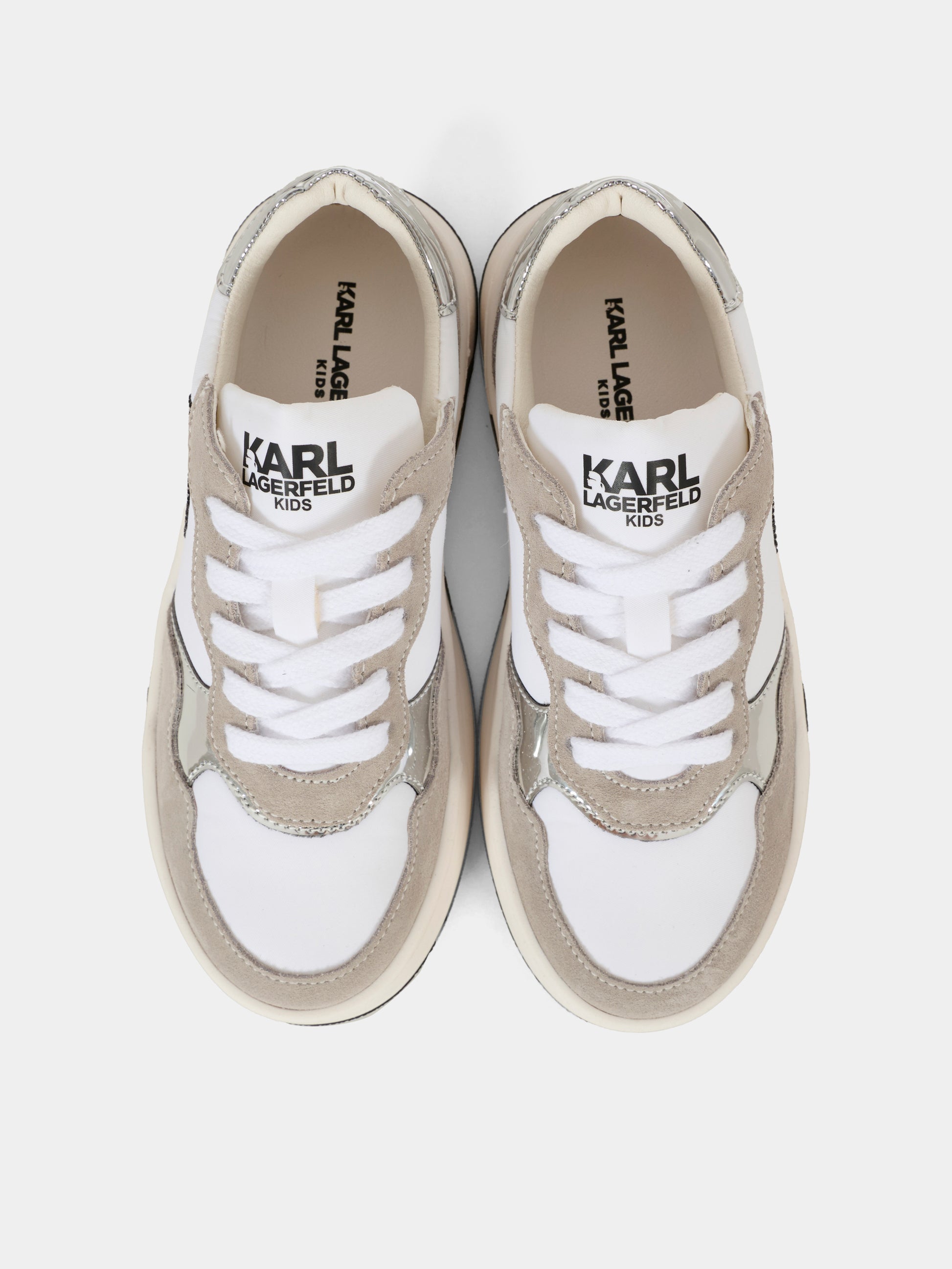 Sneakers bianche per bambina con Choupette,Karl Lagerfeld Kids,Z30986 10P