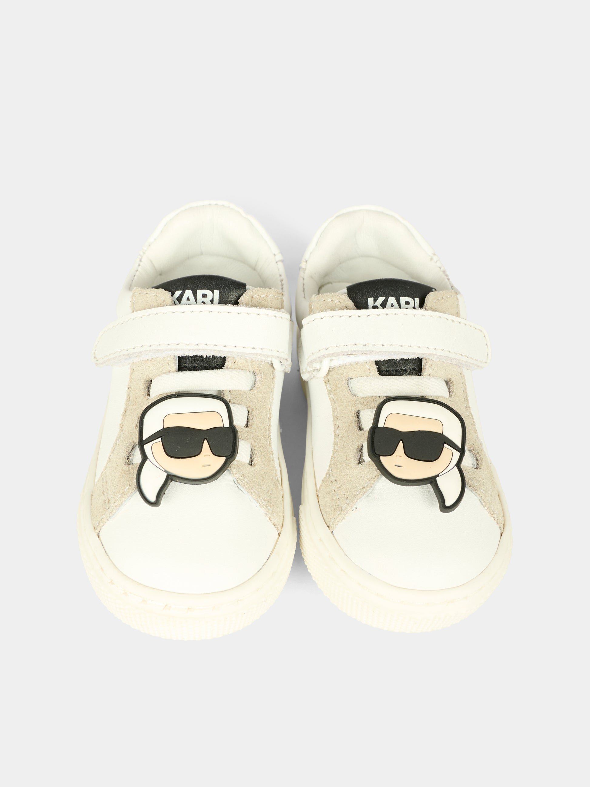 Sneakers bianche per neonati e bambini con Karl,Karl Lagerfeld Kids,Z30991 10P