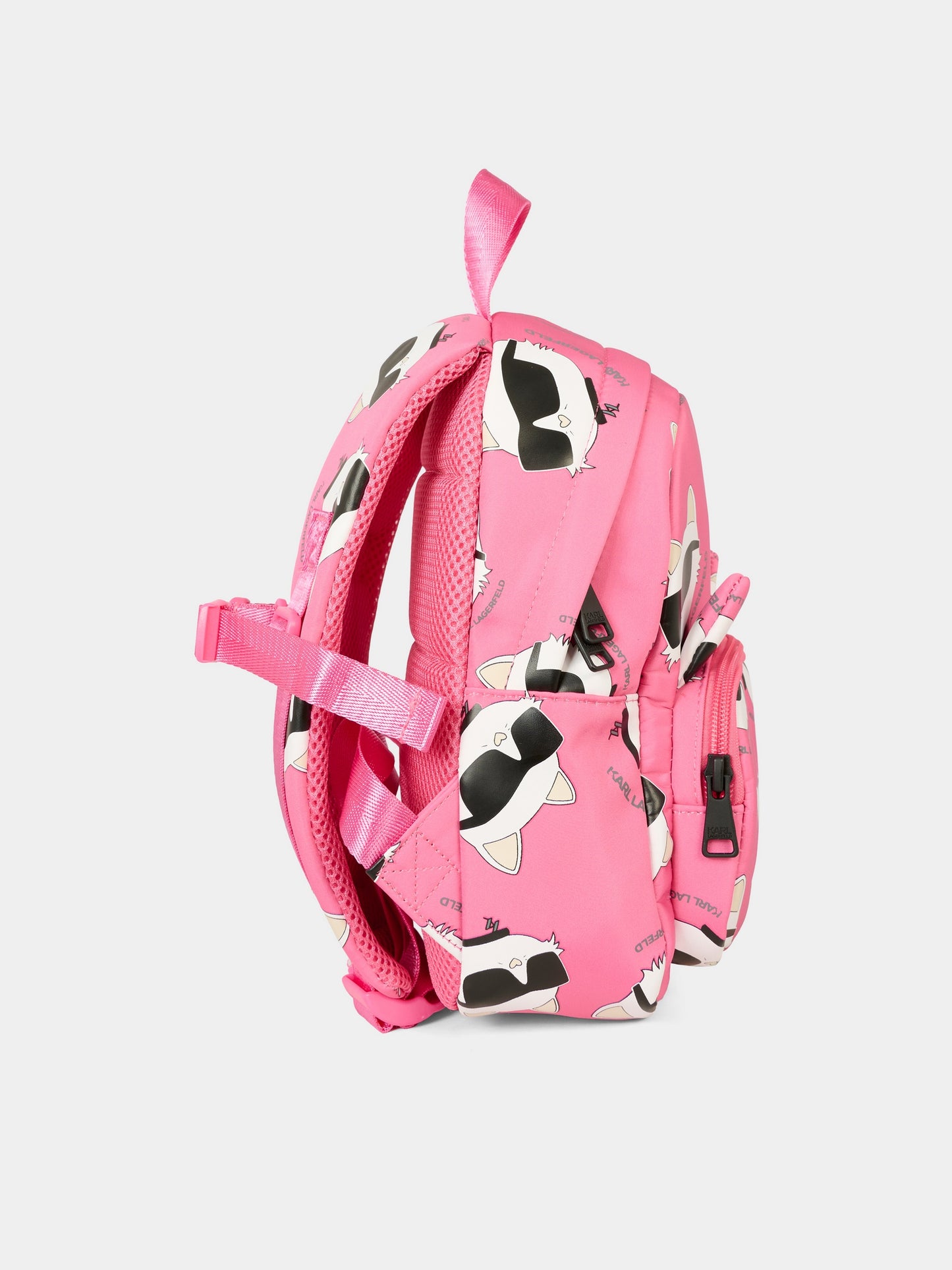 Zaino fucsia per neonata con Choupette,Karl Lagerfeld Kids,Z31005 48V