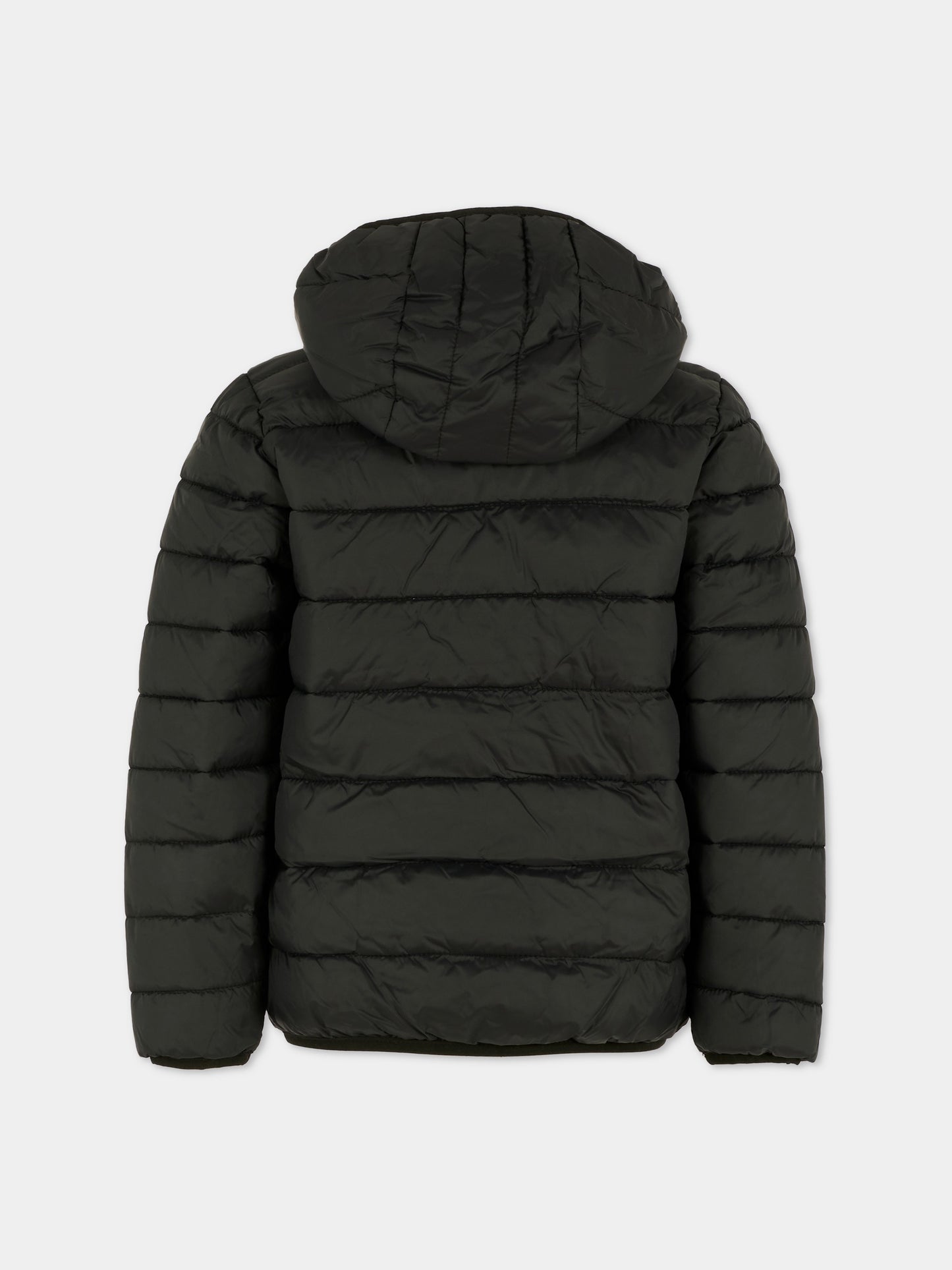 Piumino nero per bambino con logo,Timberland,T60377 09B