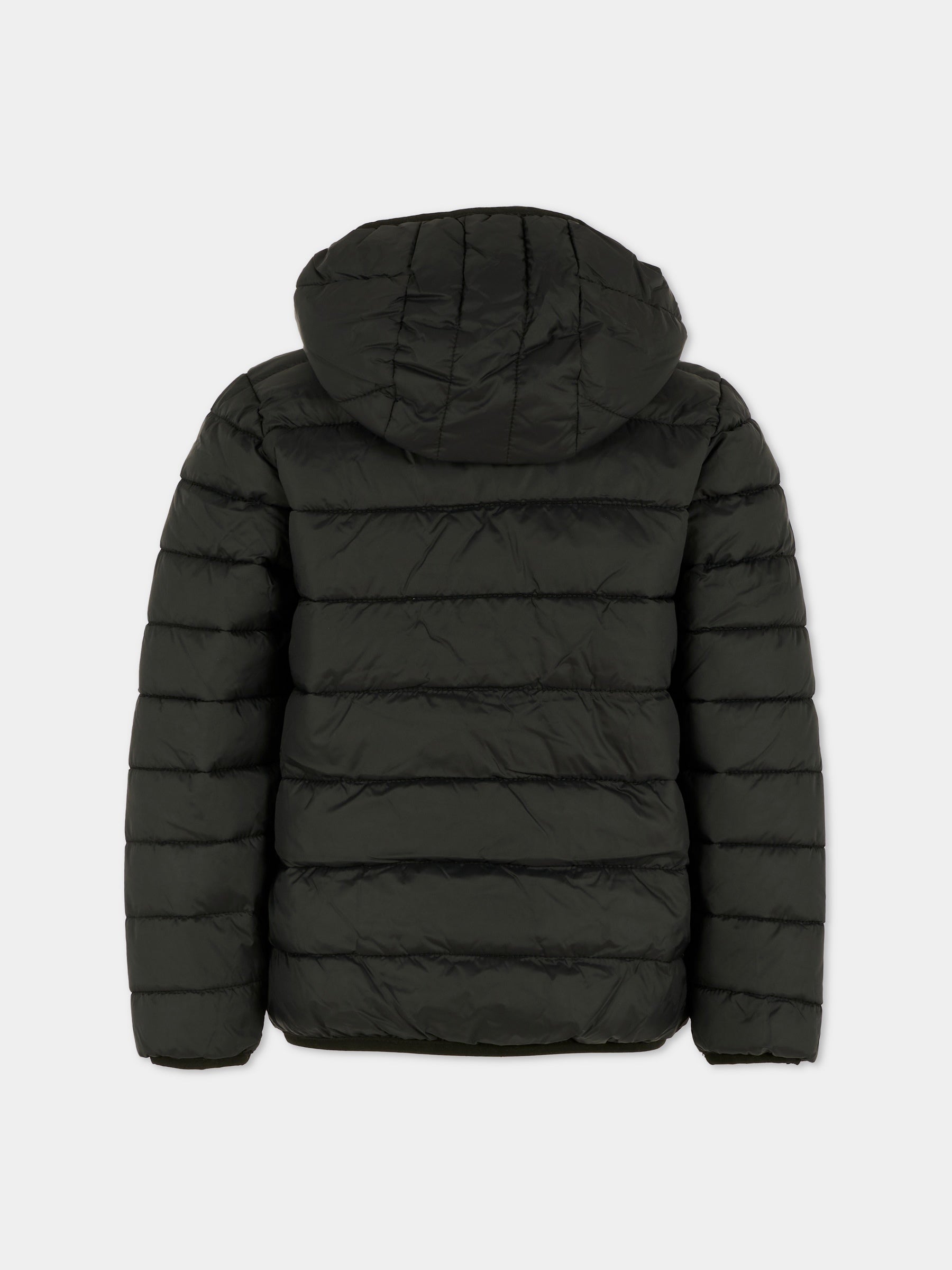 Piumino nero per bambino con logo,Timberland,T60377 09B