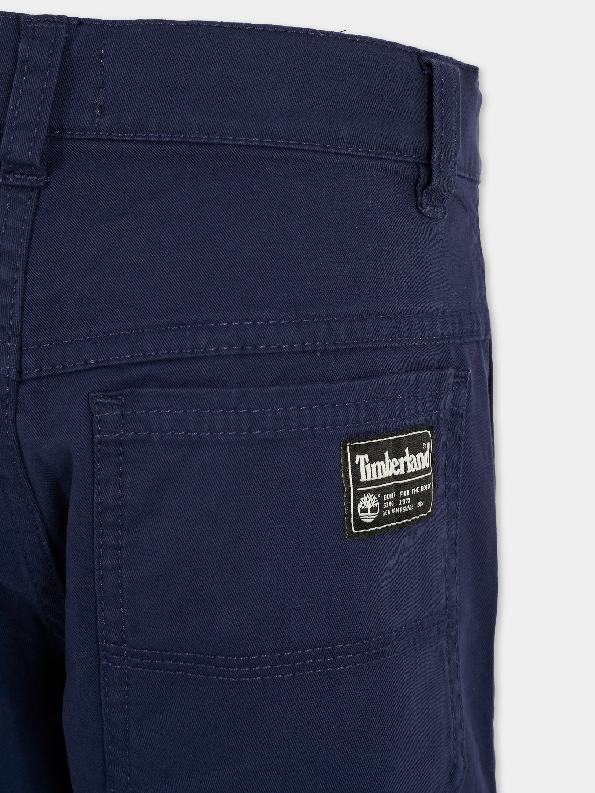 Pantaloni blu per bambino con patch,Timberland,T60575 85T