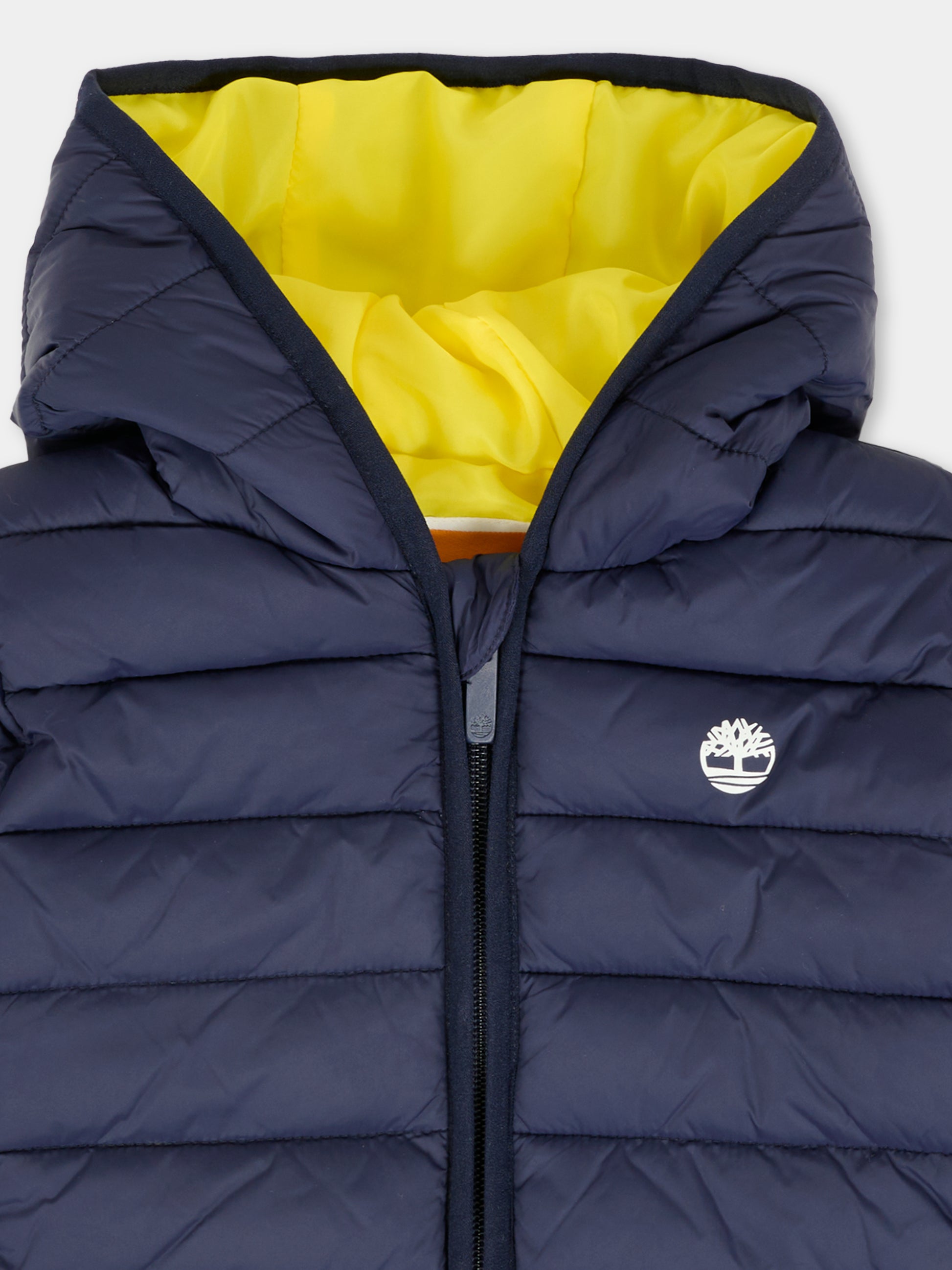 Piumino blu per neoanto con logo,Timberland,T60607 85T