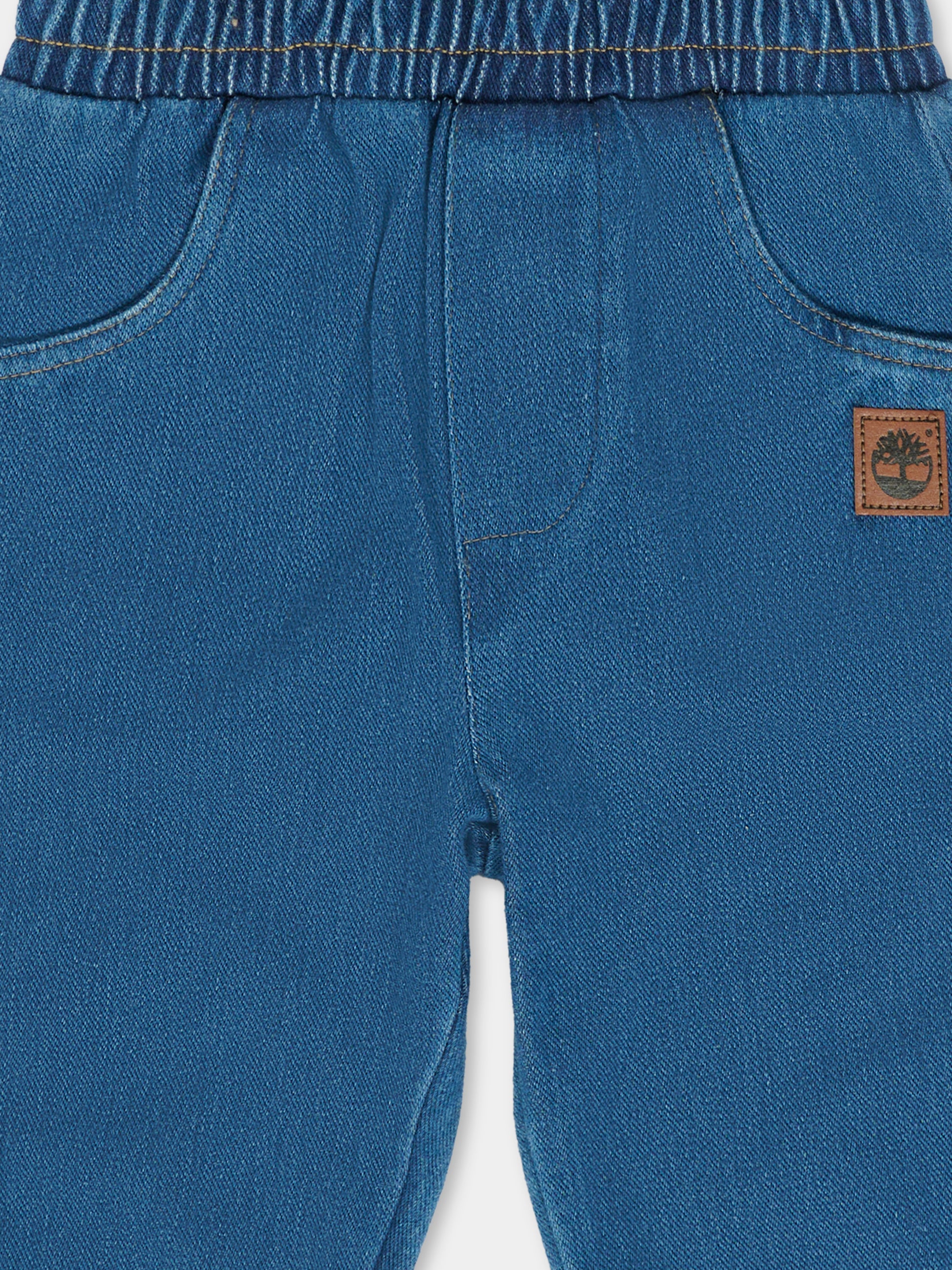 Jeans denim per neonato con patch,Timberland,T60617 Z02