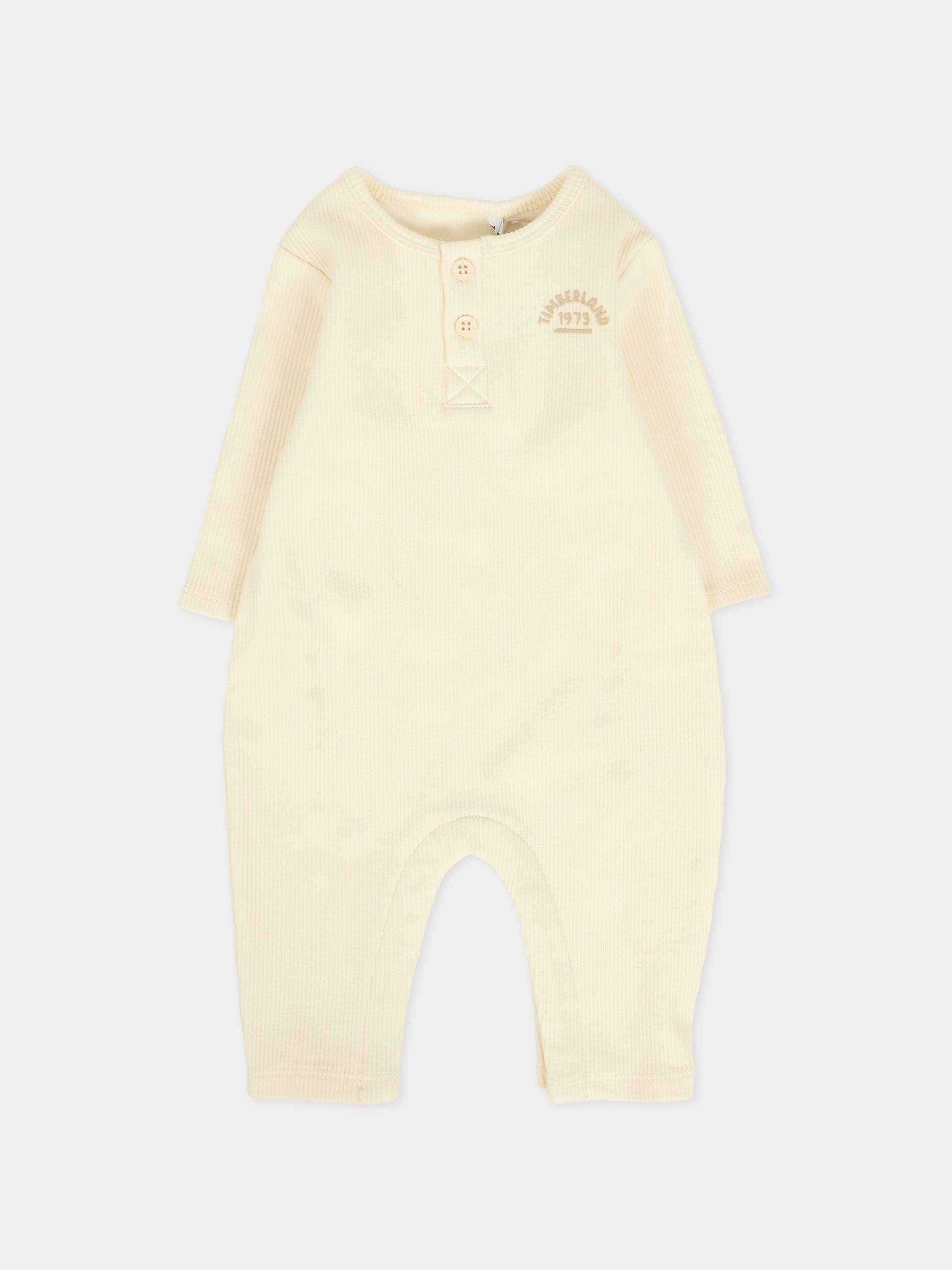 Set tutine avorio per neonato con logo,Timberland,T60624 127