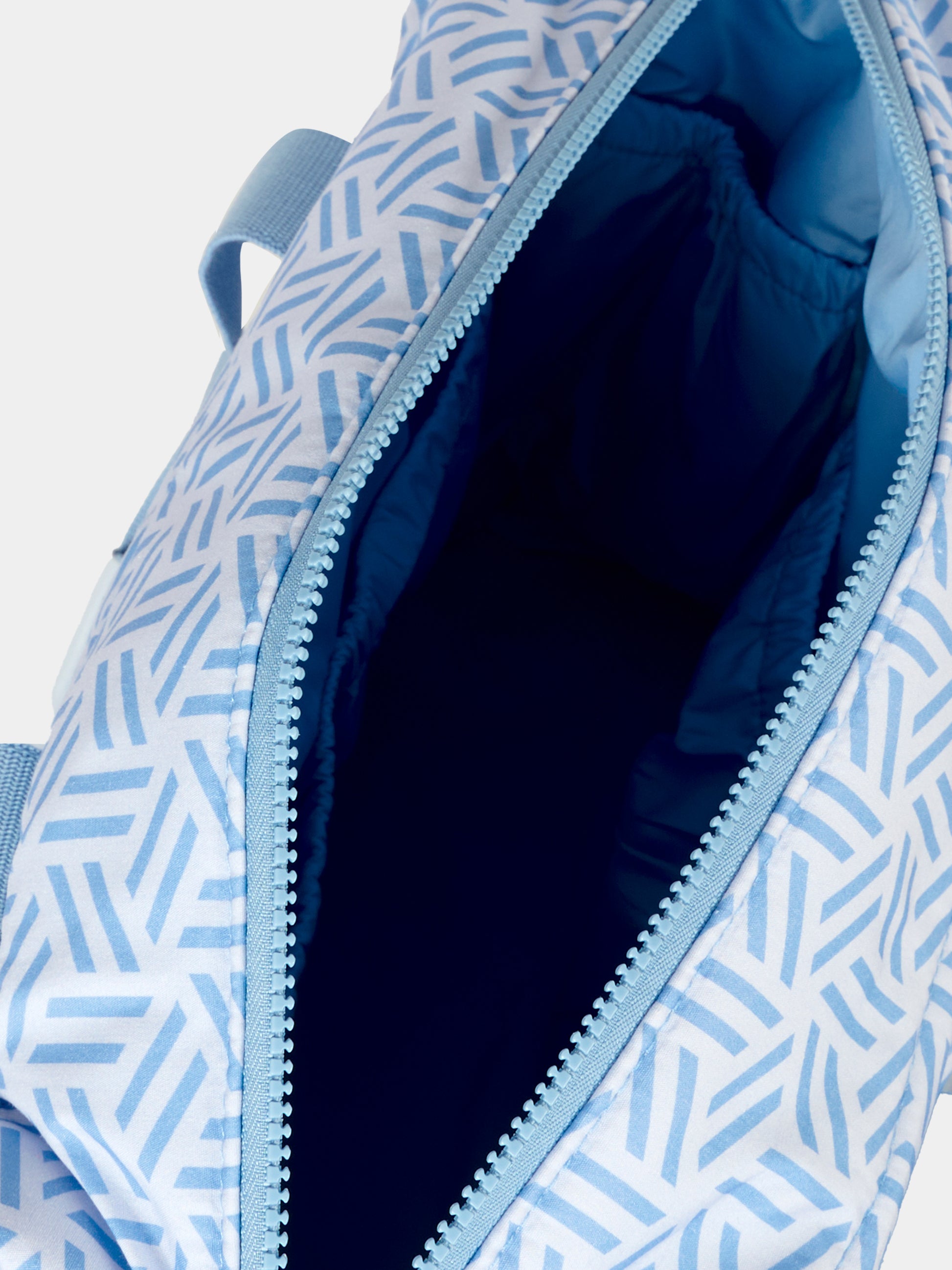 Borsa mamma blu per neonato con motivo geometrico,Kenzo Kids,K61210 771