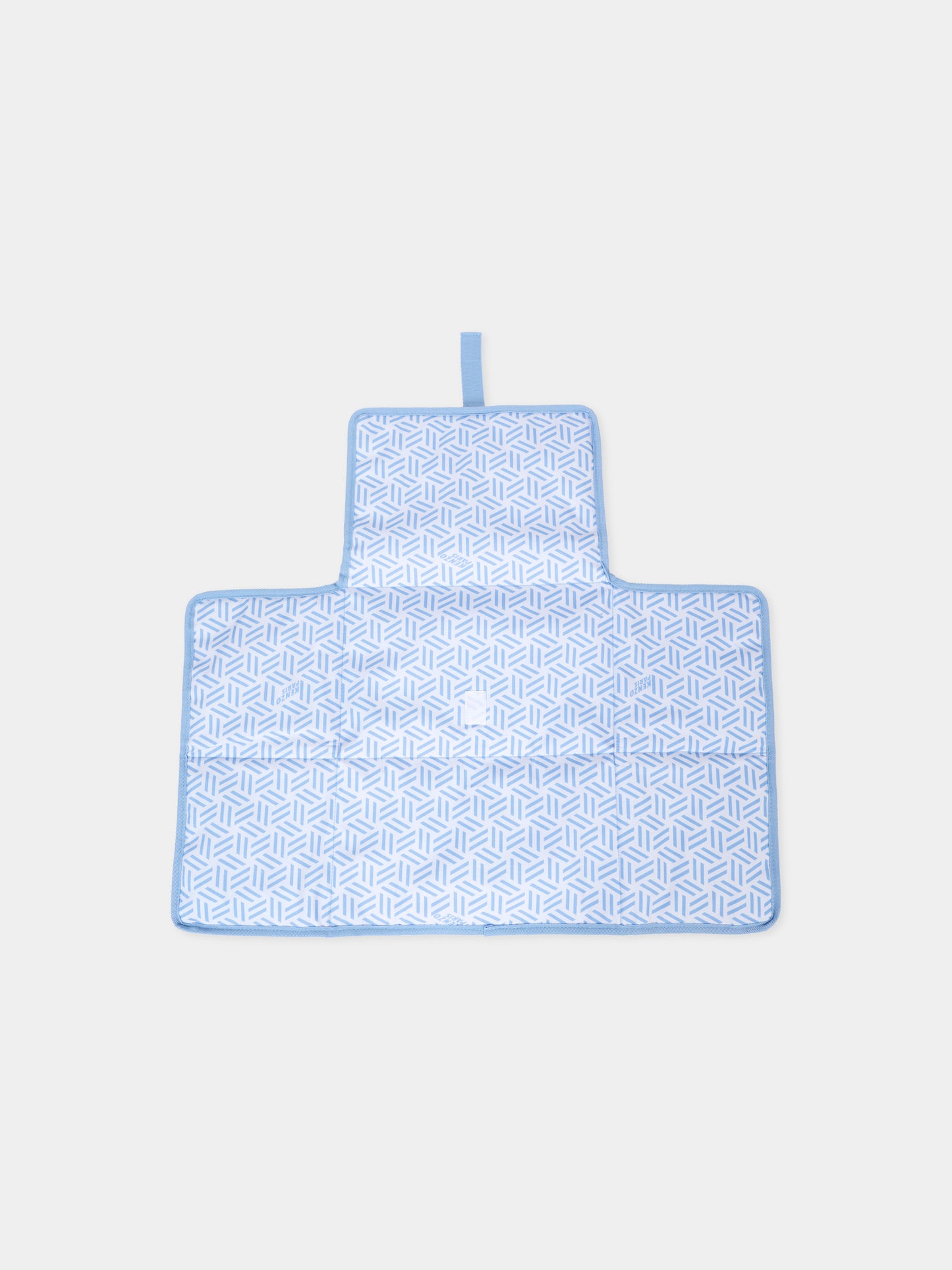 Borsa mamma blu per neonato con motivo geometrico,Kenzo Kids,K61210 771