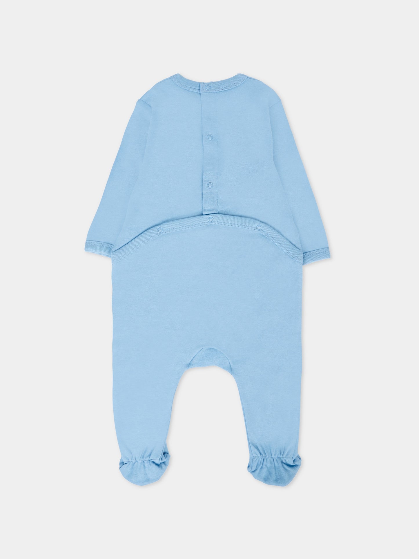 Set tutina azzurro per neonato con motivo geometrico,Kenzo Kids,K61256 77A