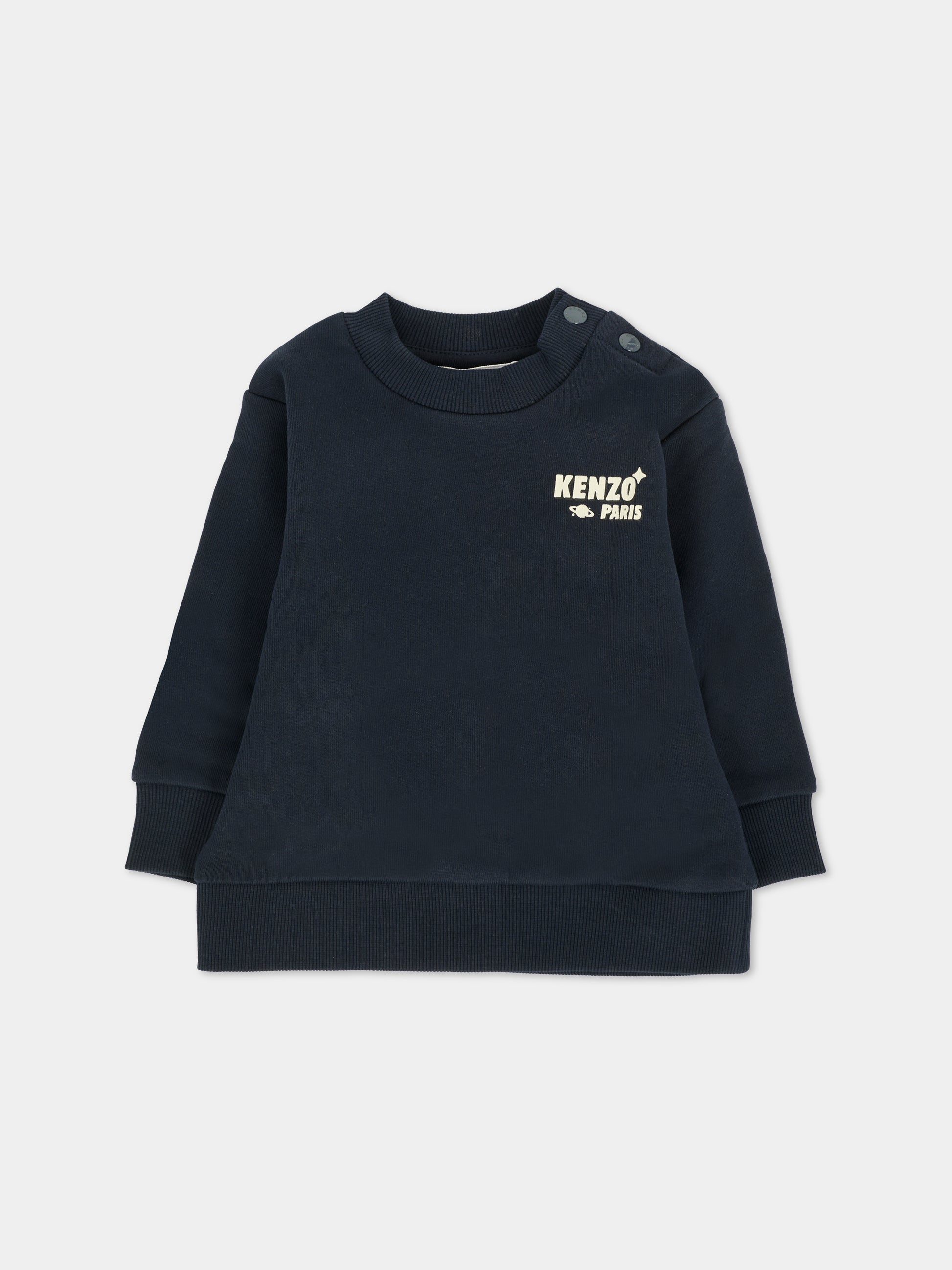 Felpa blu per neonato con tigre,Kenzo Kids,K61293 845