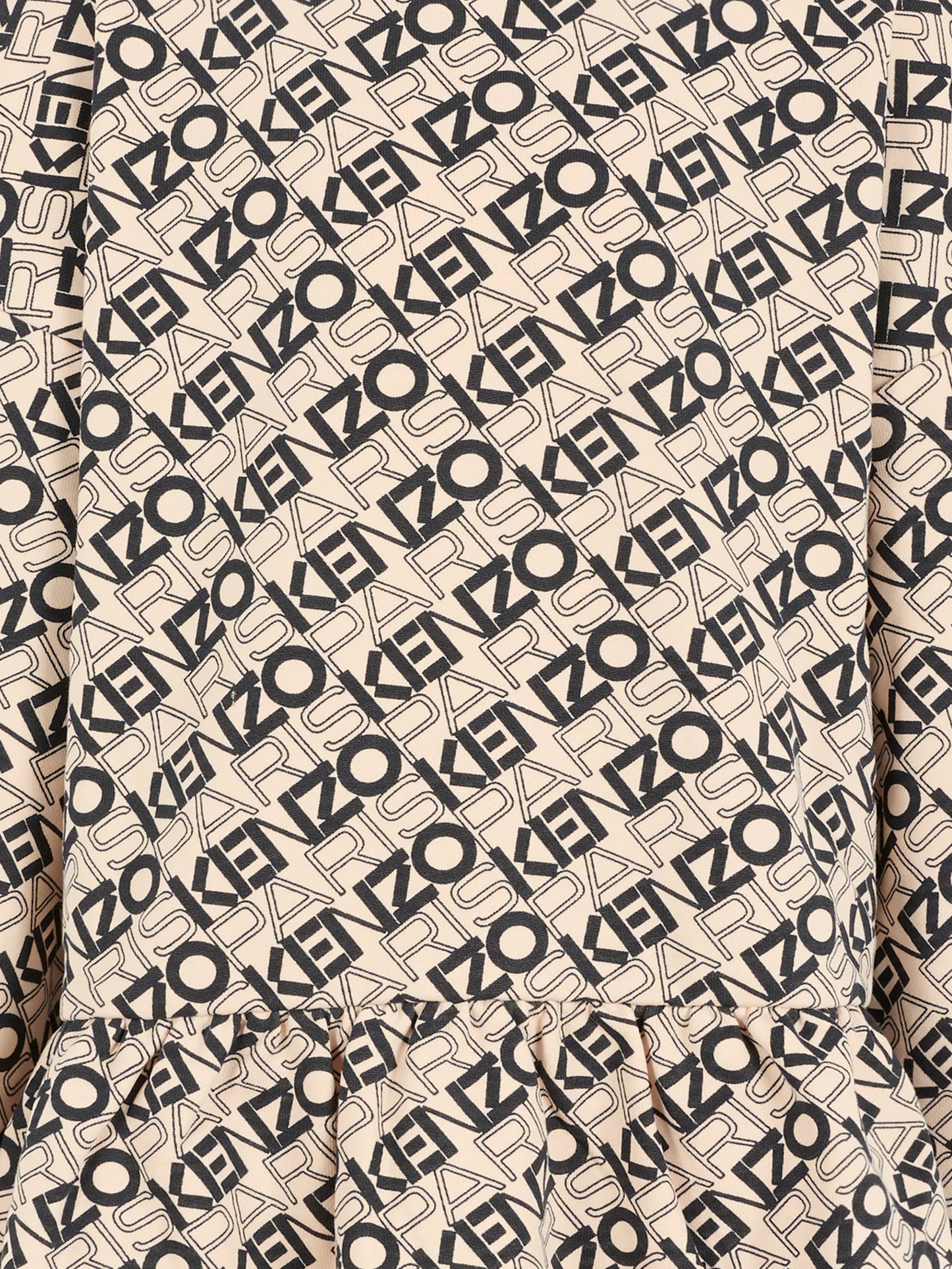 Vestito rosa per bambina con logo all over,Kenzo Kids,K61355 46M