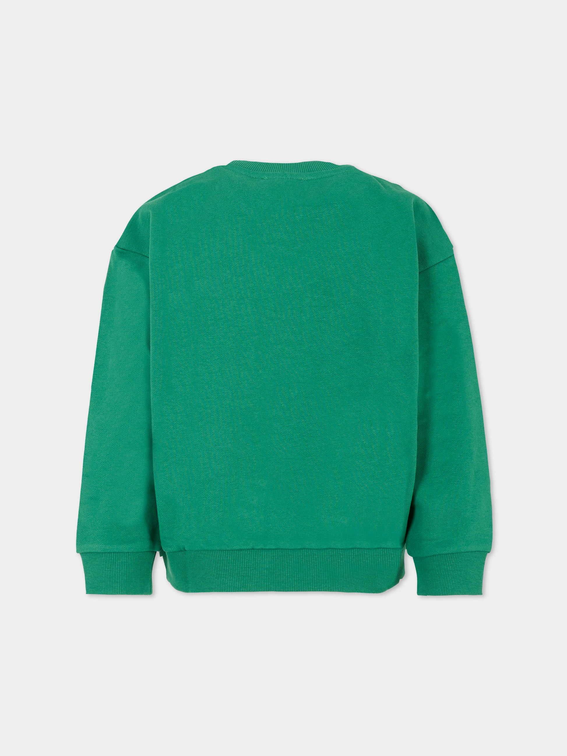 Felpa verde per bambino con tigre,Kenzo Kids,K61434 67C