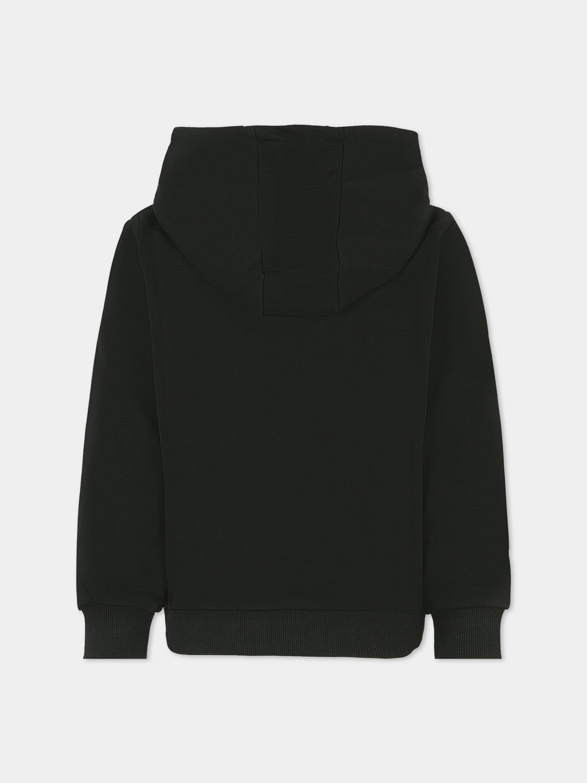 Felpa nera per bambino con elefante,Kenzo Kids,K61437 095