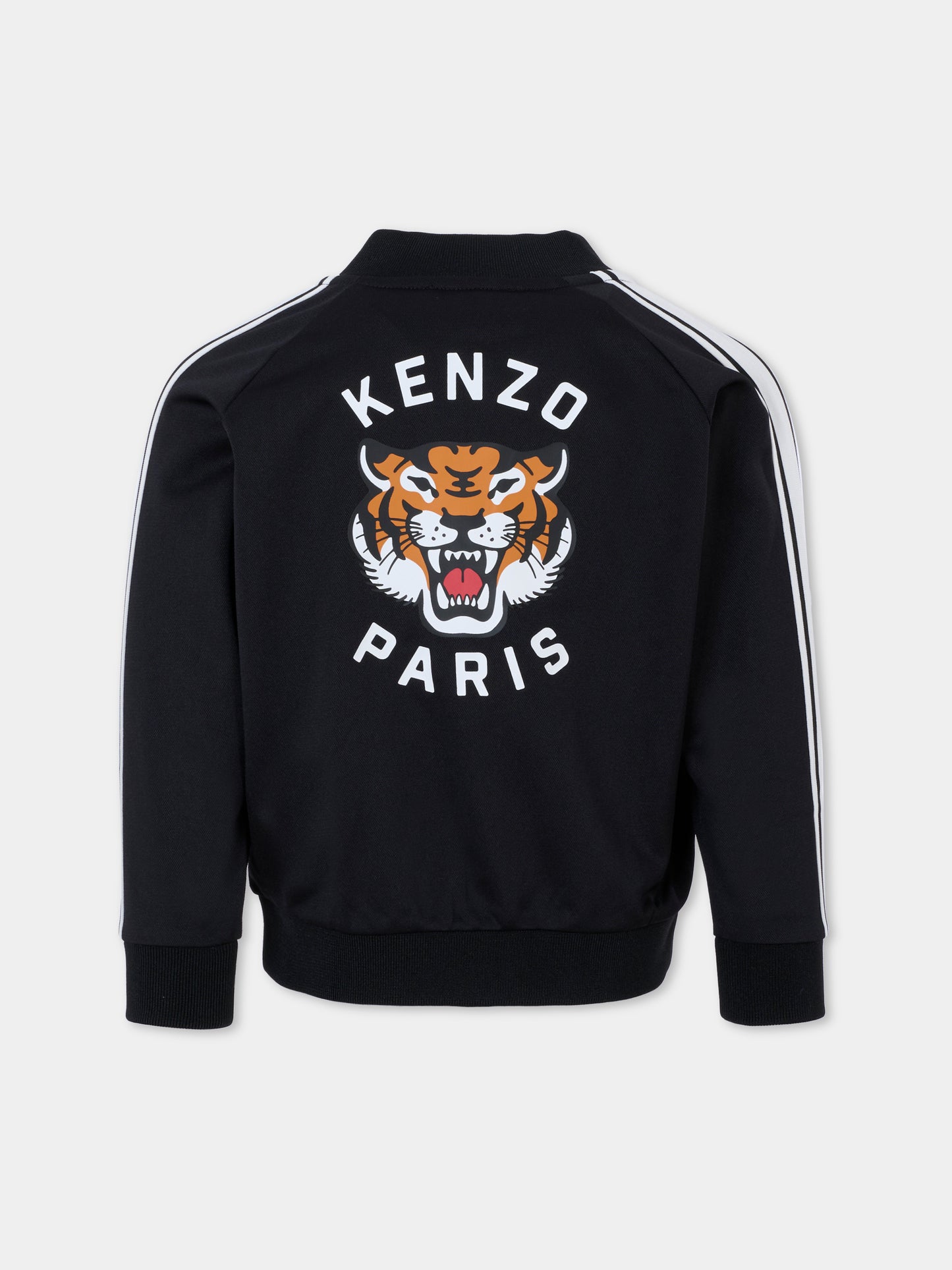 Felpa nera per bambino con Lucky Tiger,Kenzo Kids,K61469 095